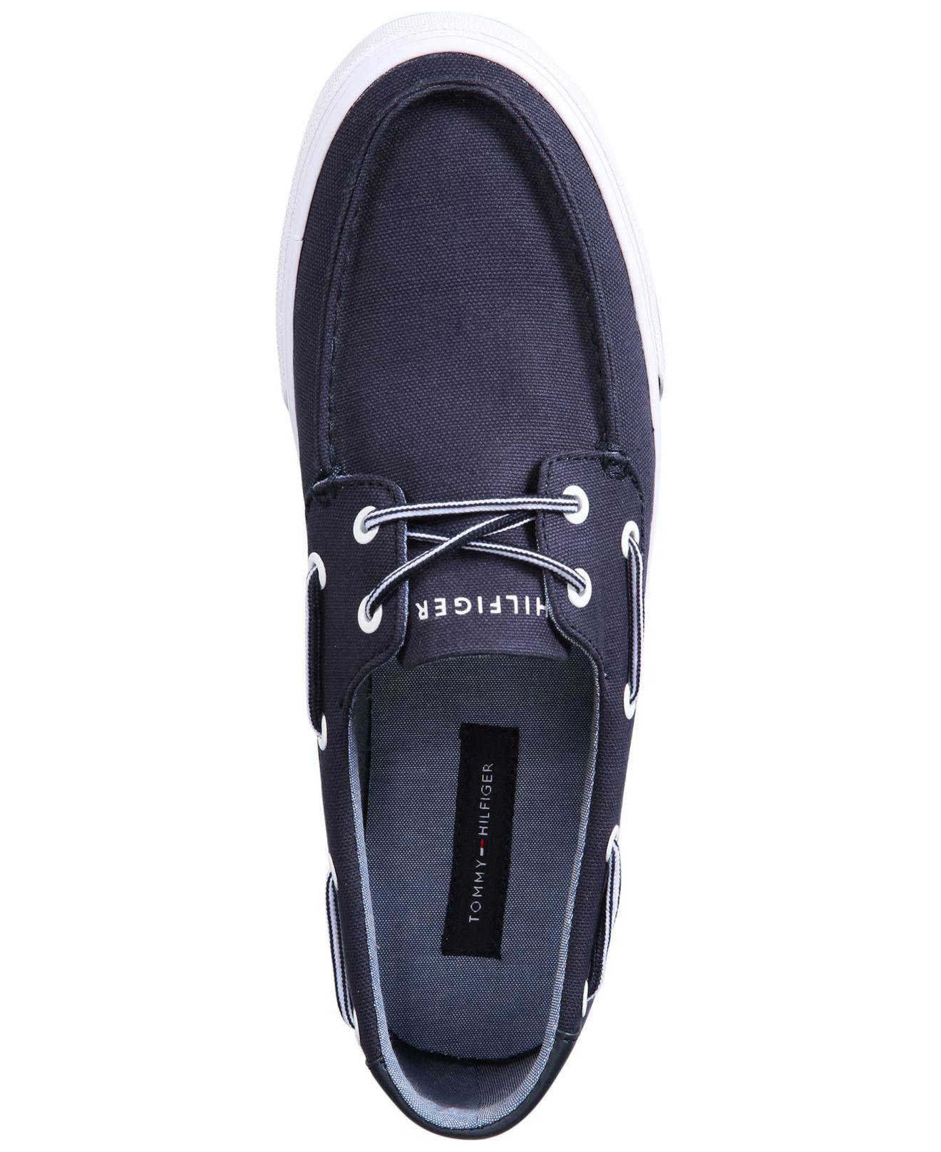 Tommy Hilfiger Men's Pharis Canvas Boat Shoe in Navy (Blue) for Men Lyst