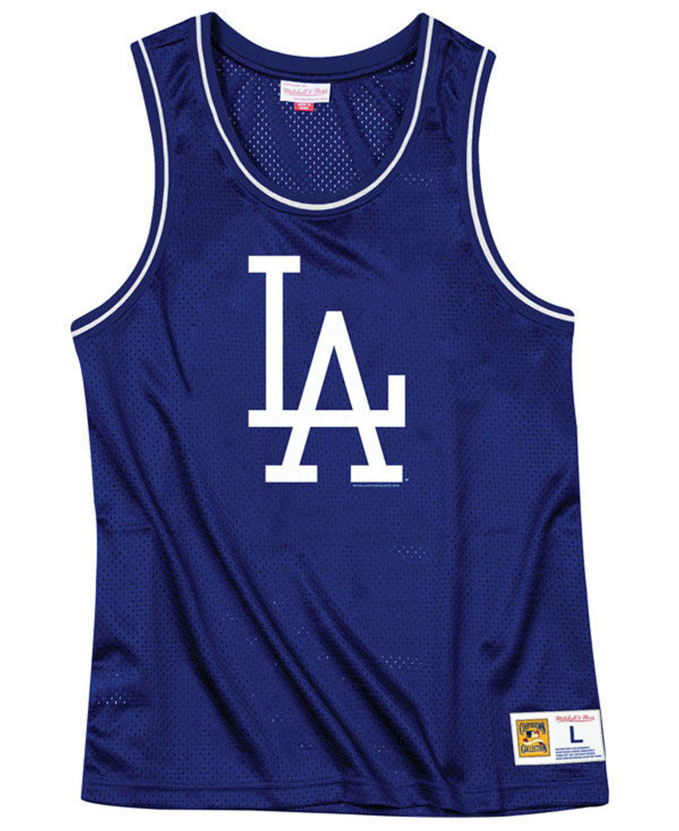 Mitchell & Ness Los Angeles Dodgers Mesh Tank Top in Blue for Men | Lyst