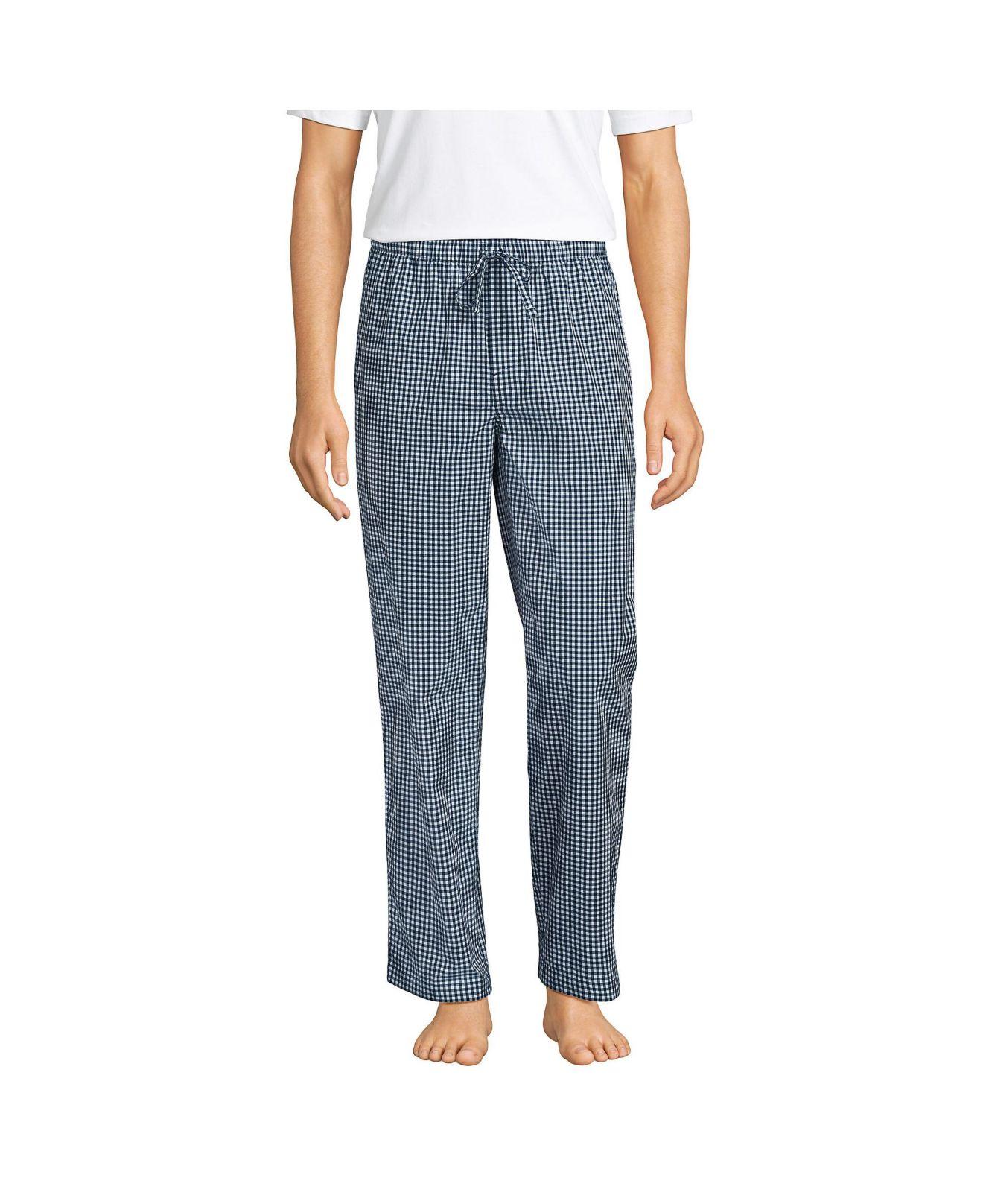 Lands' End Poplin Pajama Pants in Blue for Men Lyst