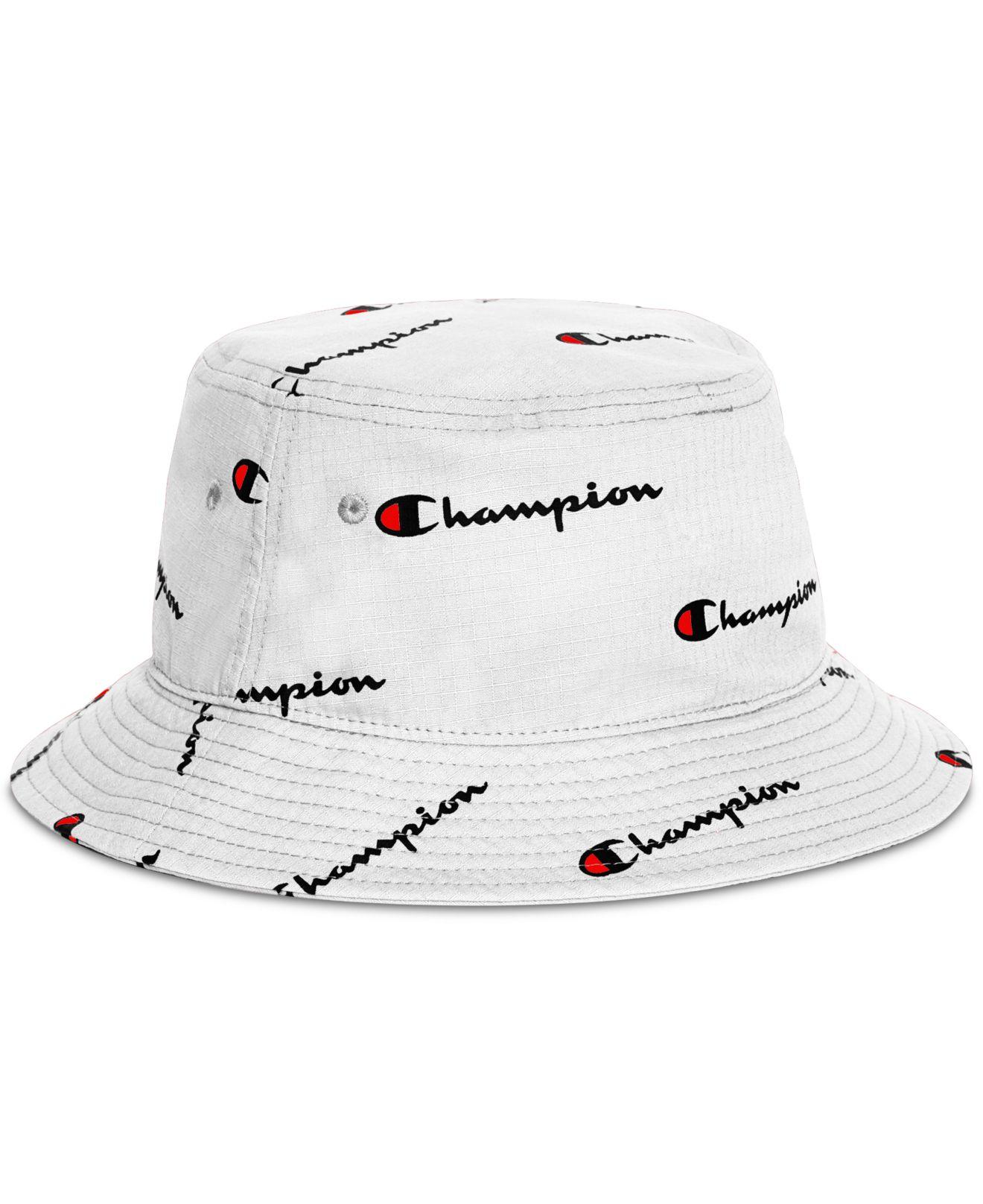 Champion Men's Cotton Logo Bucket Hat in White for Men | Lyst