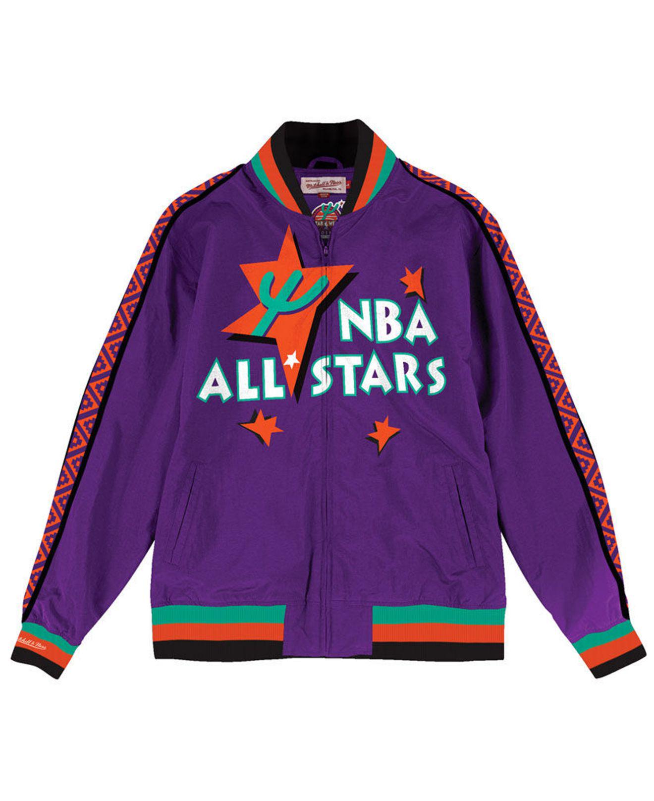 Mitchell & Ness Synthetic Nba 1995 All Star Warm Up Jacket in ...
