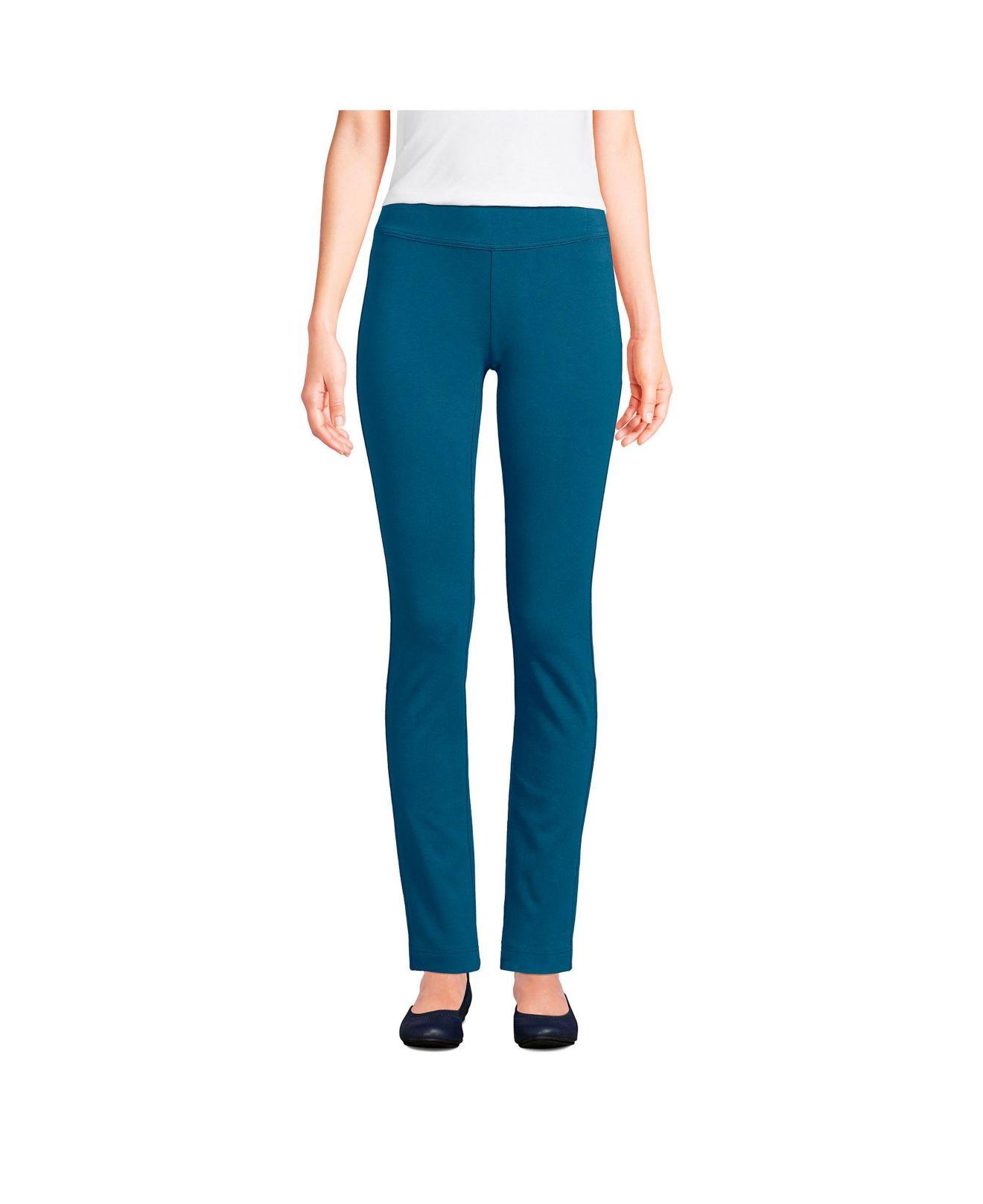 Lands' End Petite Starfish Mid Rise Slim Leg Elastic Waist Pull On