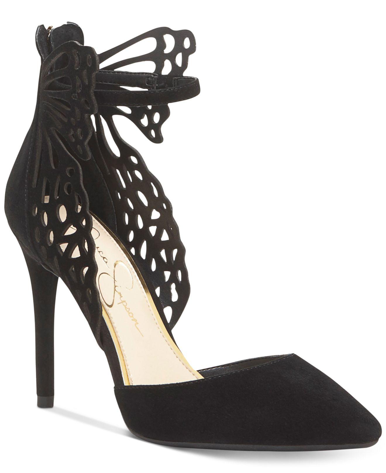 Jessica Simpson Leasia Butterfly Pumps in Black | Lyst