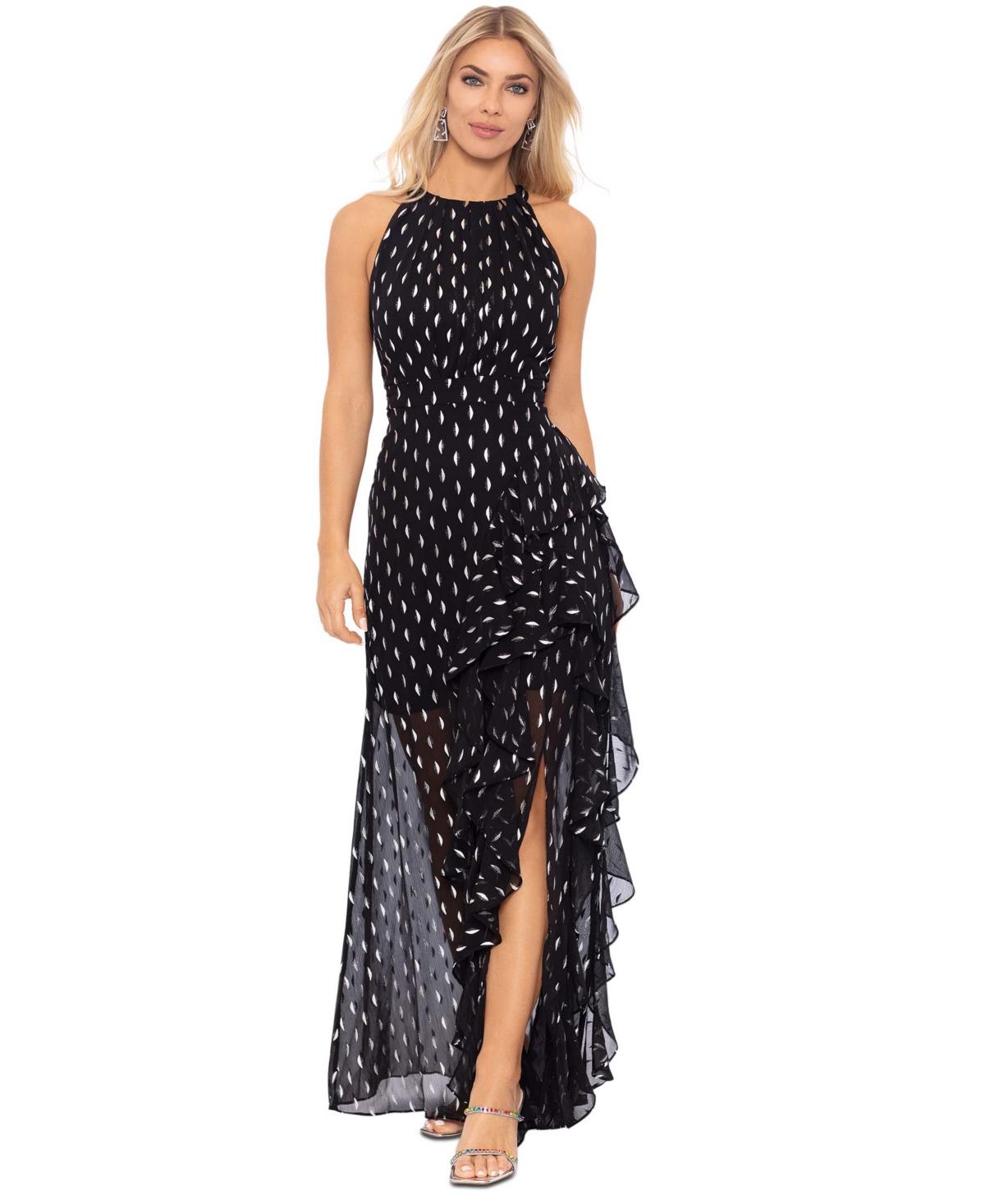 betsy & adam women's ruffled asymmetric-hem dress Amazon.com: Betsy & Adam Women's Sleeveless High Neck Ruffle Detail Asymmetrical Hem Dress, Black, 2 : Clothing, Shoes & Jewelry