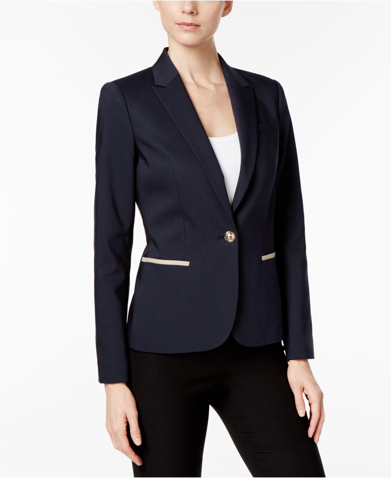 tommy hilfiger elbow patch blazer