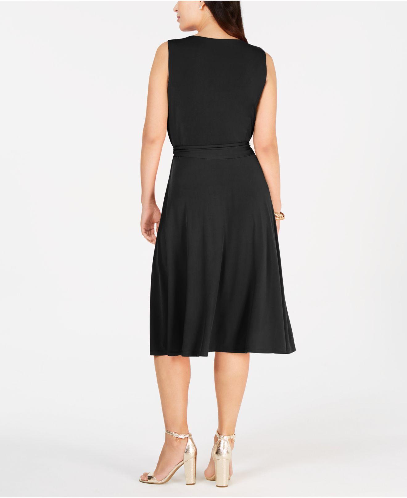 macy's black tie dress