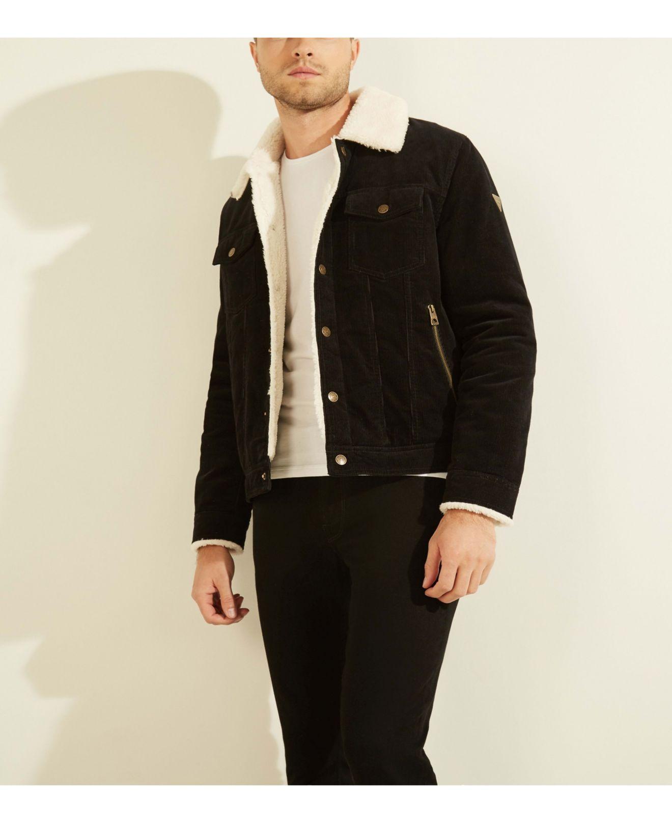 Guess Duston Corduroy Jacket in Black 