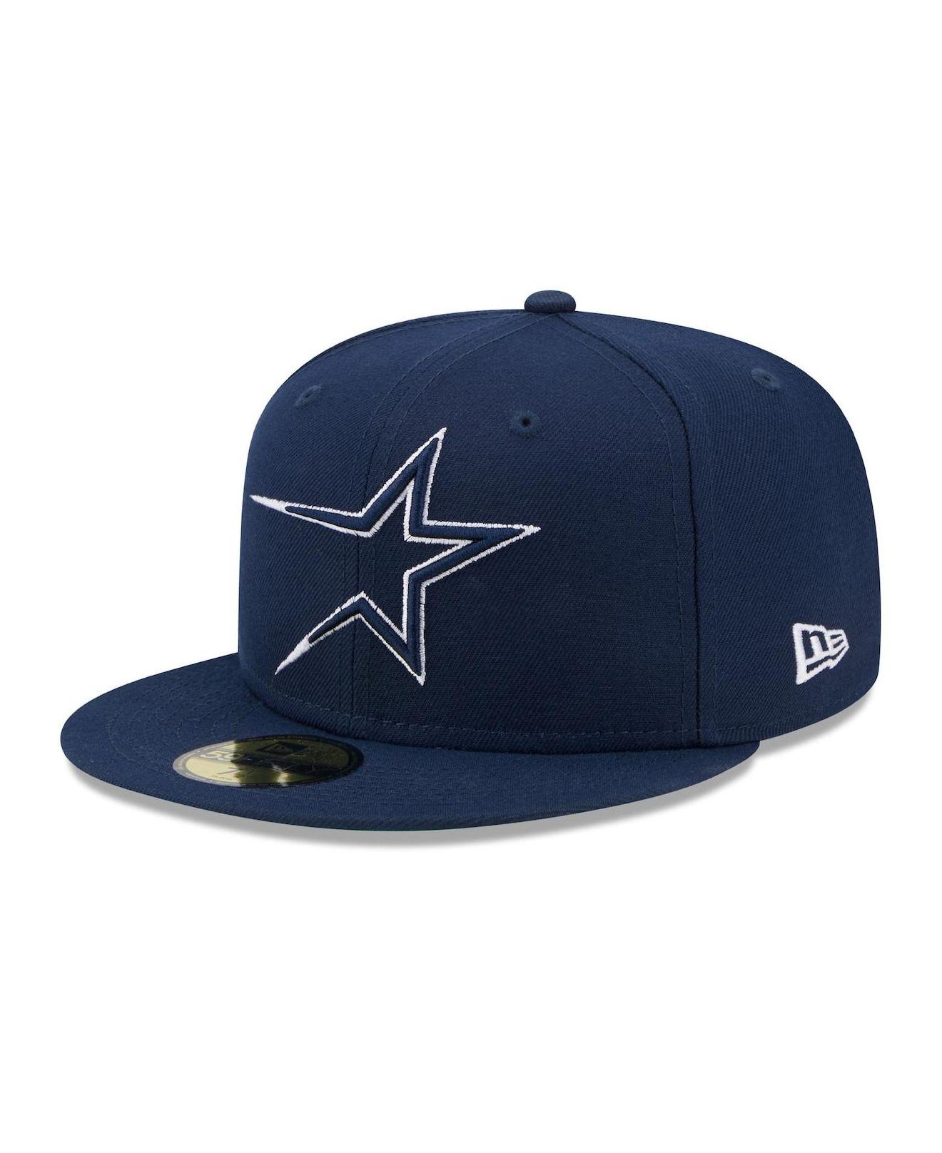 KTZ Navy Houston Astros Cooperstown Collection Oceanside Green Undervisor  59fifty Fitted Hat in Blue for Men