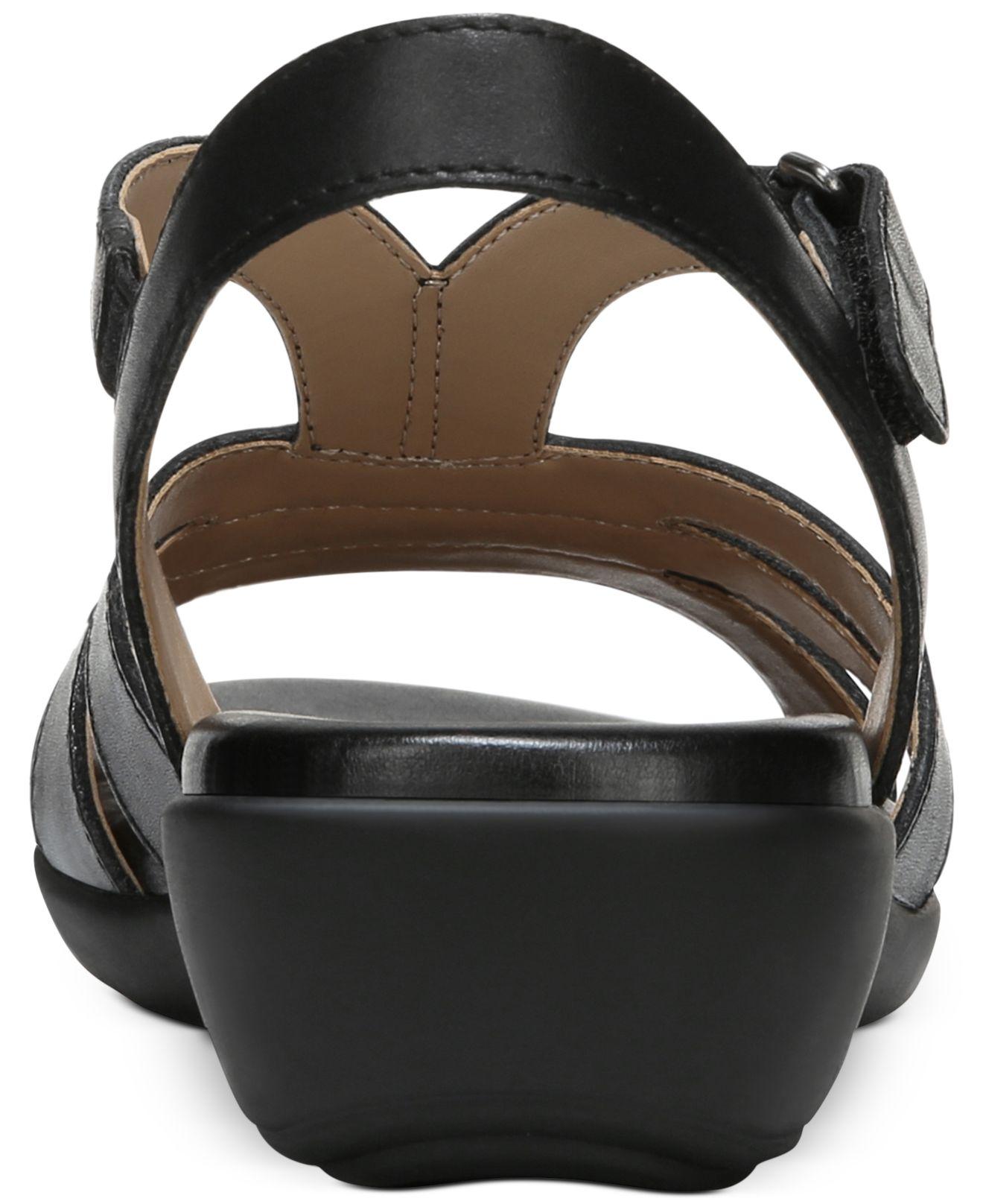 naturalizer black strappy sandals