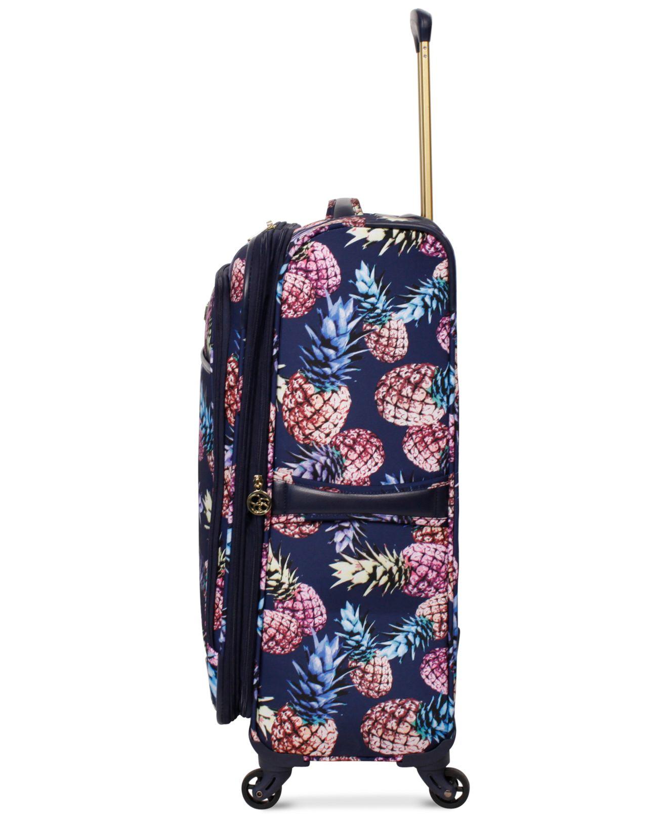 Jessica Simpson Synthetic Pineapple 25" Expandable Spinner Suitcase in
