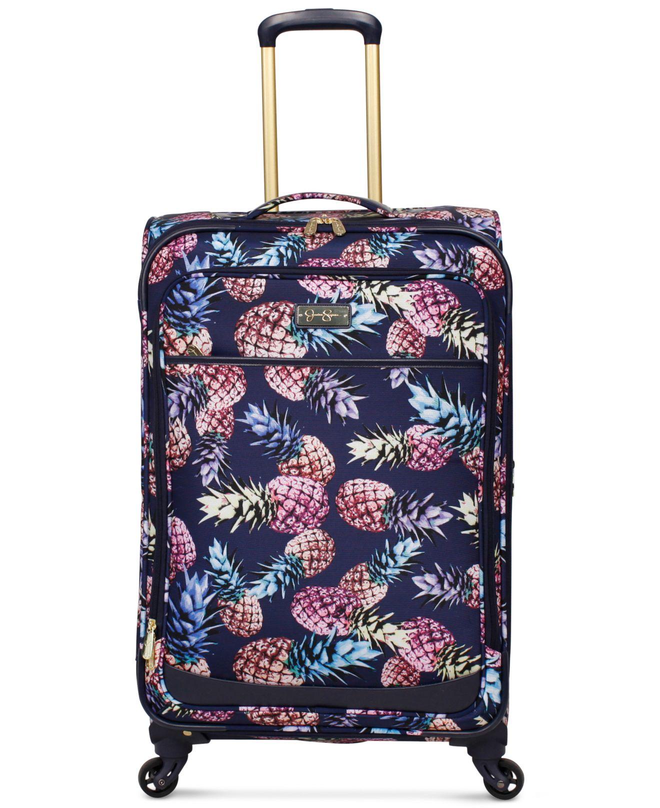 Jessica Simpson Pineapple 25" Expandable Spinner Suitcase in Blue Lyst