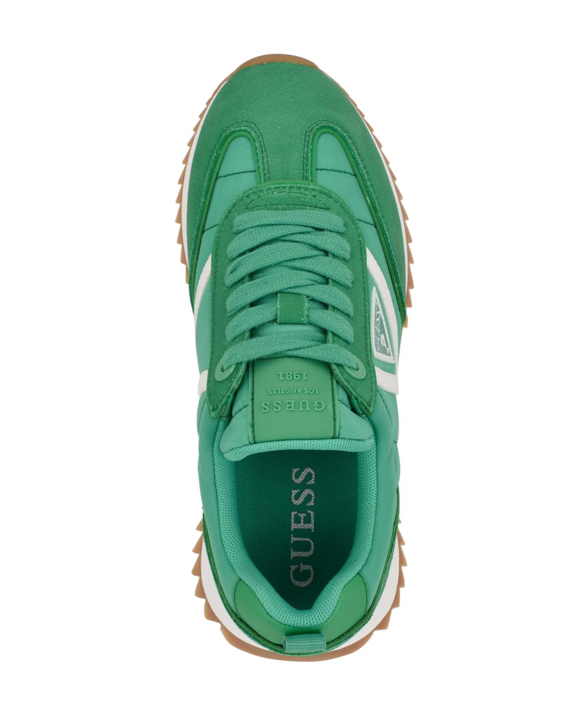 Guess Bail Retro Lace-up Triangle Logo jogger Sneakers in Green Lyst