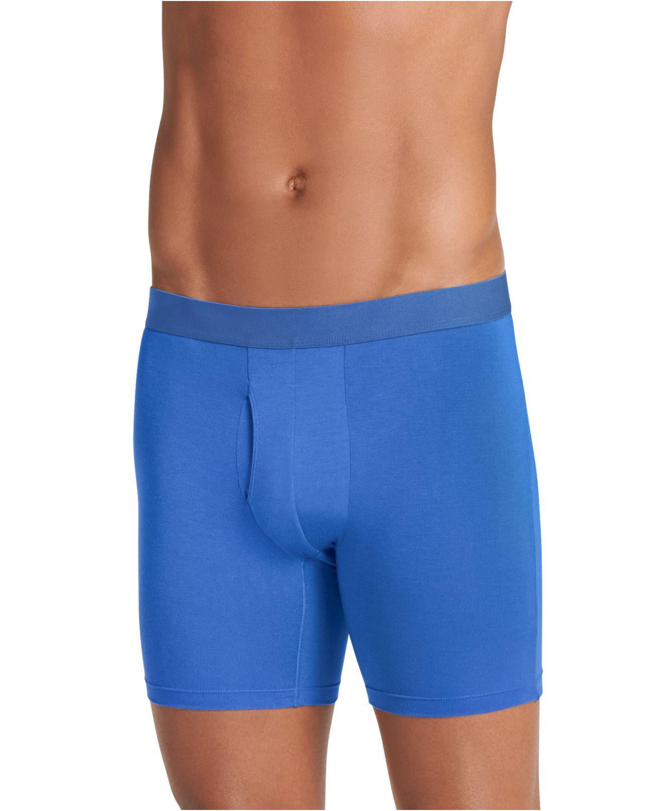 Jockey Flex 365 Modal Stretch Boxer Brief, Created For Macy's in Blue for  Men