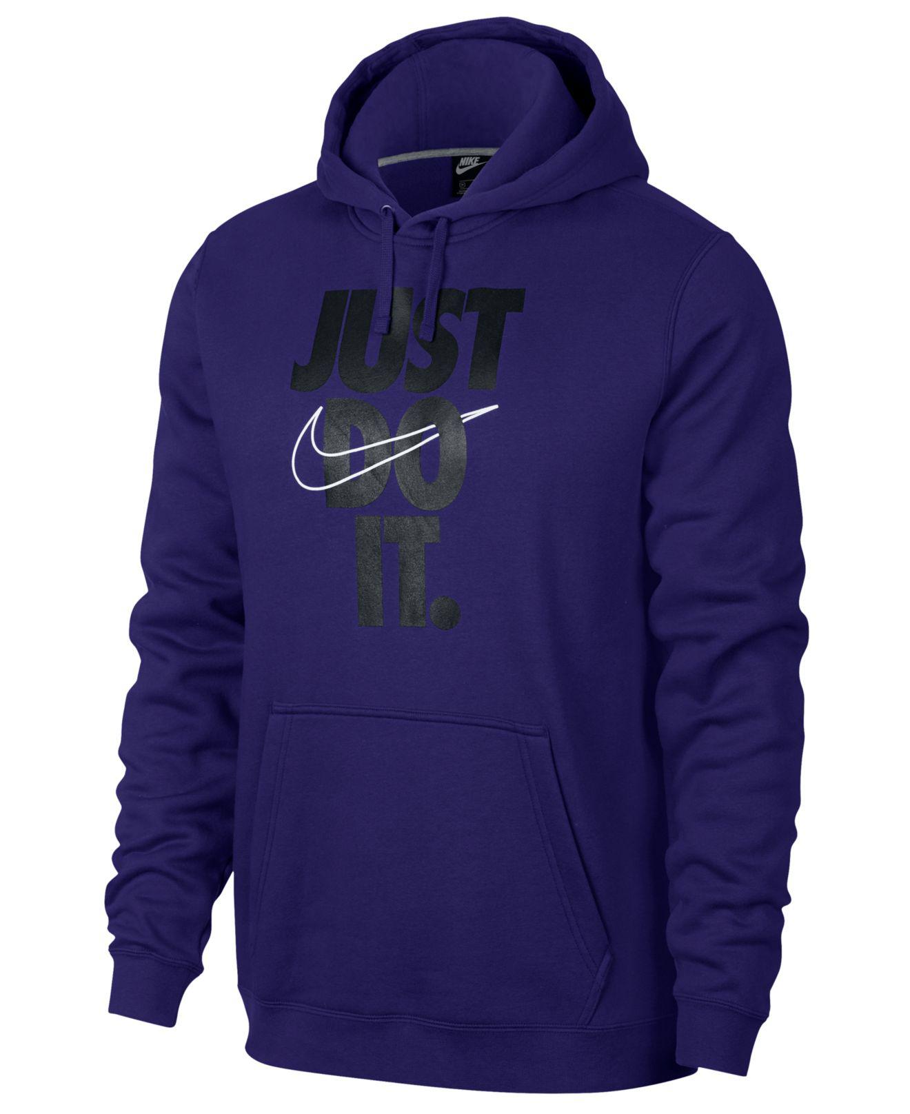 nike just do it hoodie purple