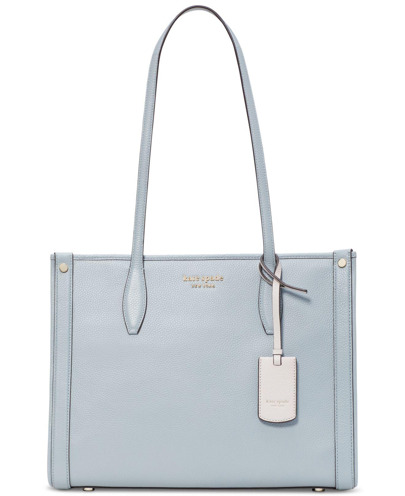 Kate Spade Market Pebbled Leather Tote in Blue | Lyst
