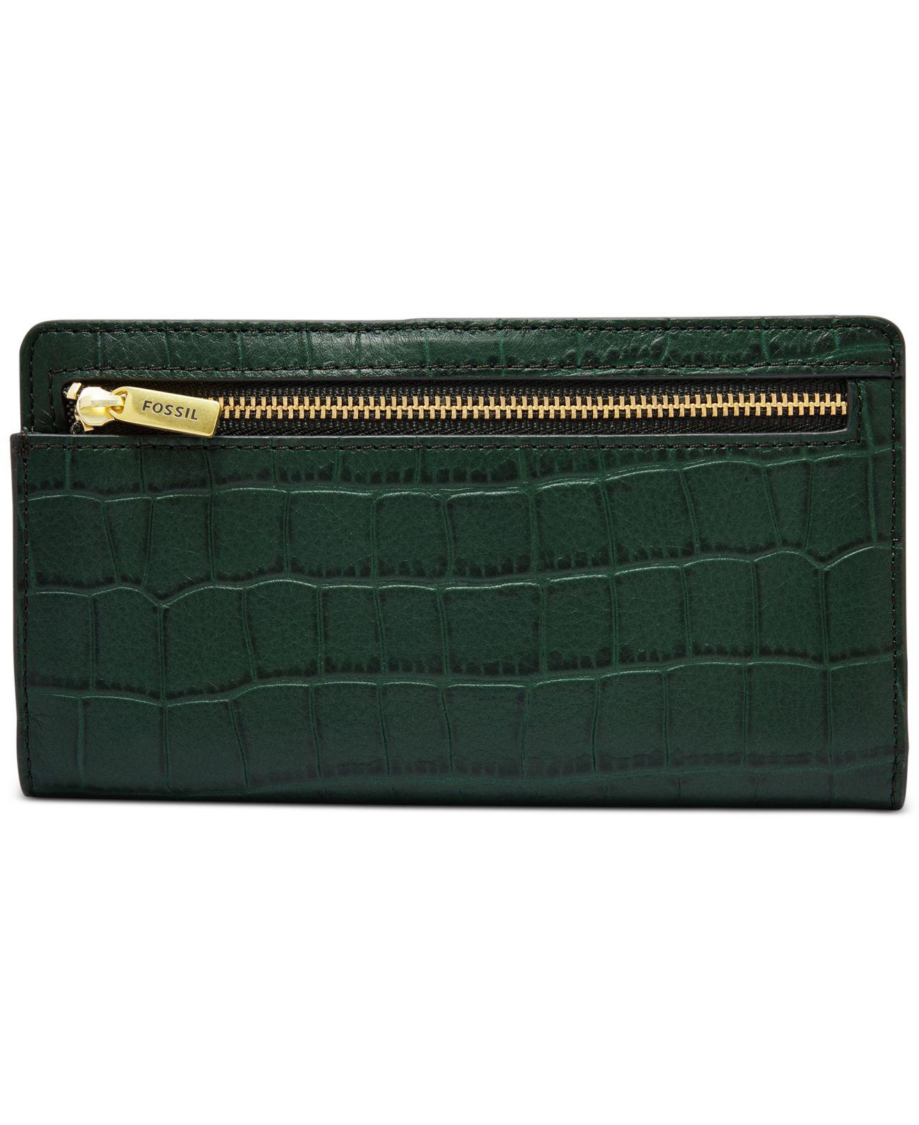 Fossil Liza Slim Bifold Wallet Spruce 