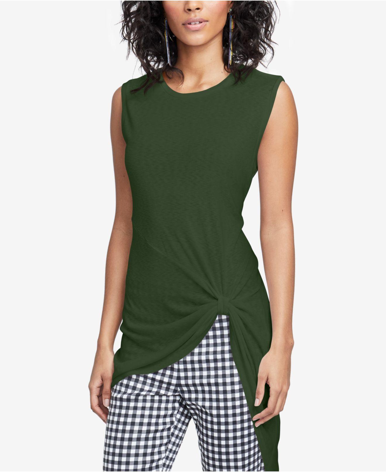 rachel roy twisted high low top