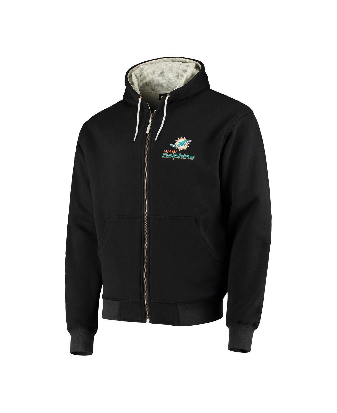 Football Fan Shop Officially Licensed NFL Full-Zip Hooded Jacket - Dolphins