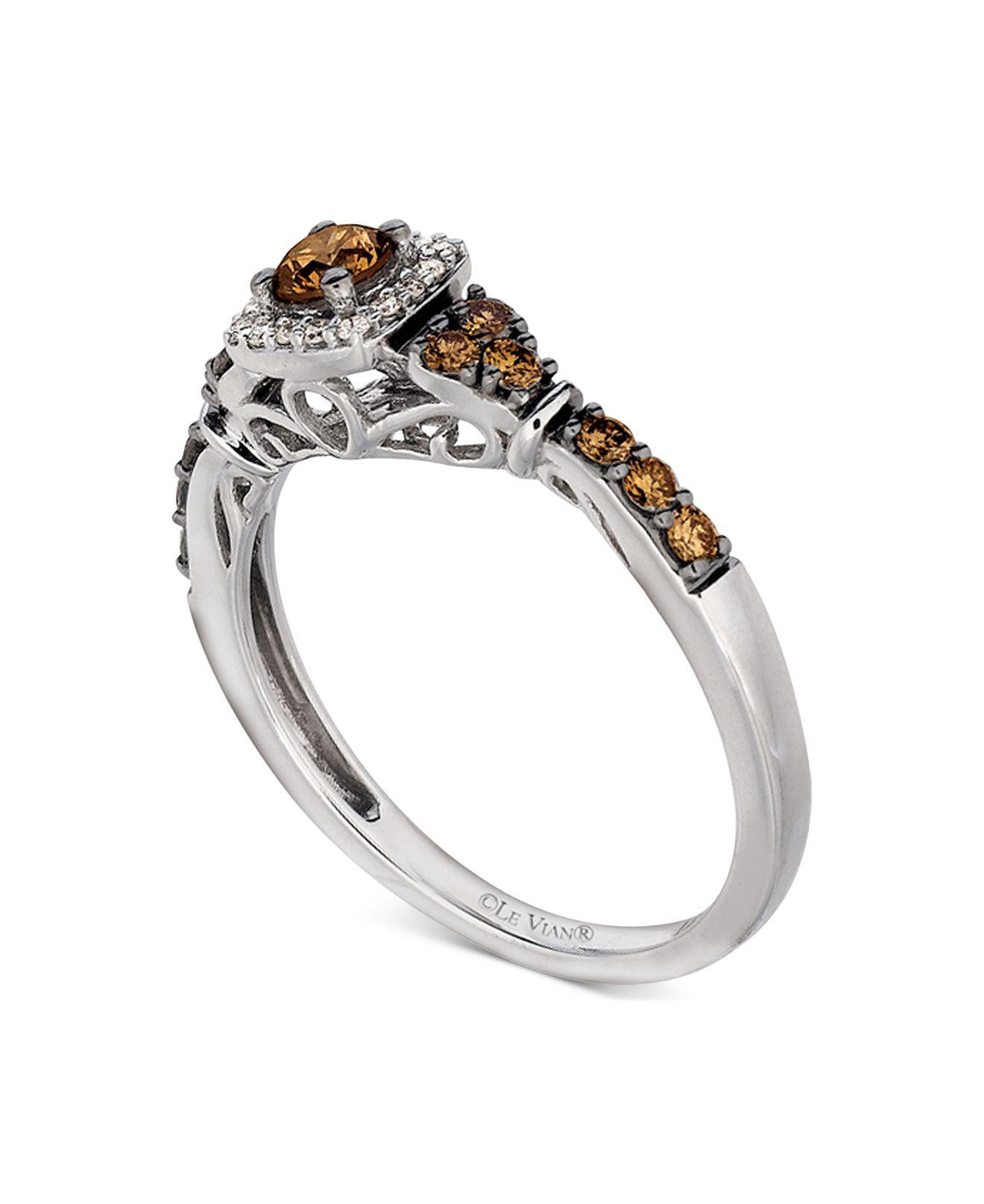 Le Vian ® Chocolate & Vanilla Diamond Ring (1/2 Ct. T.w.) In 14k White