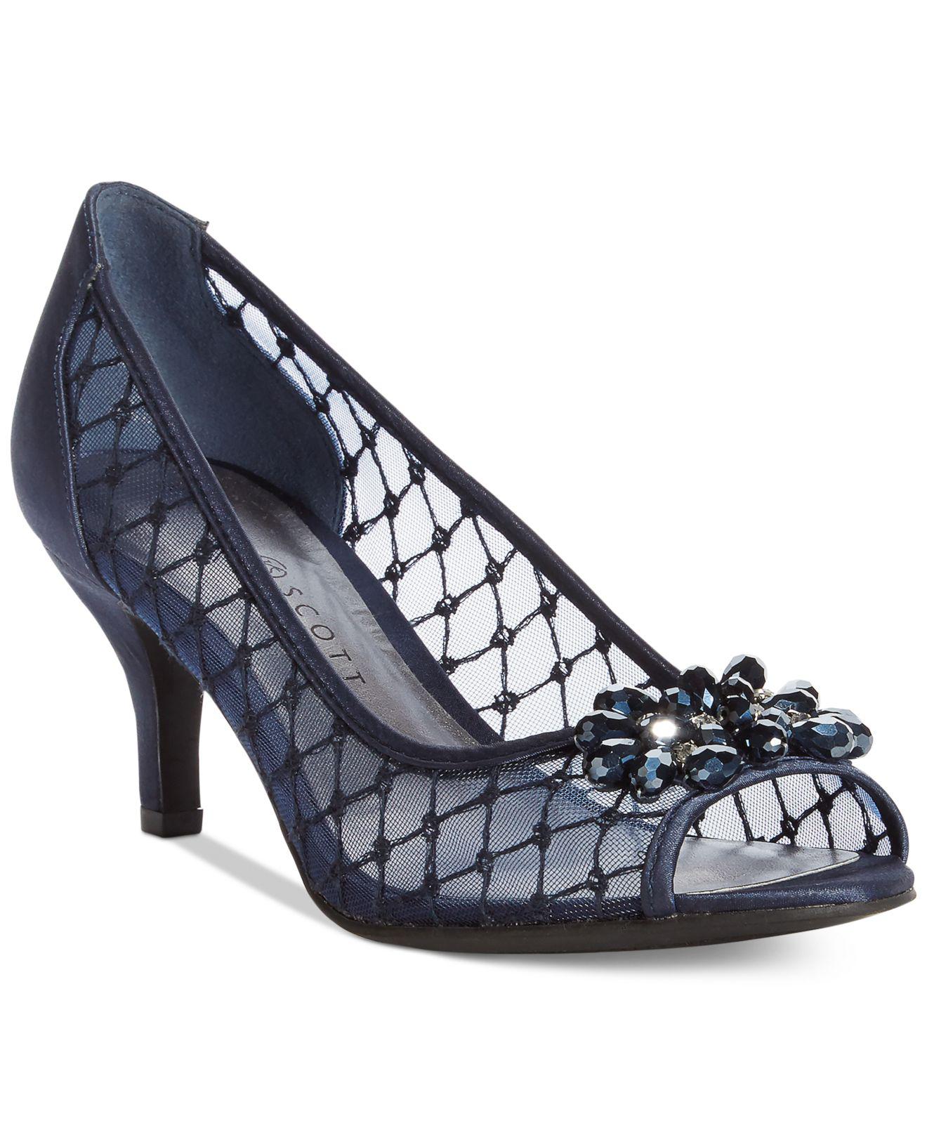 macy's blue pumps