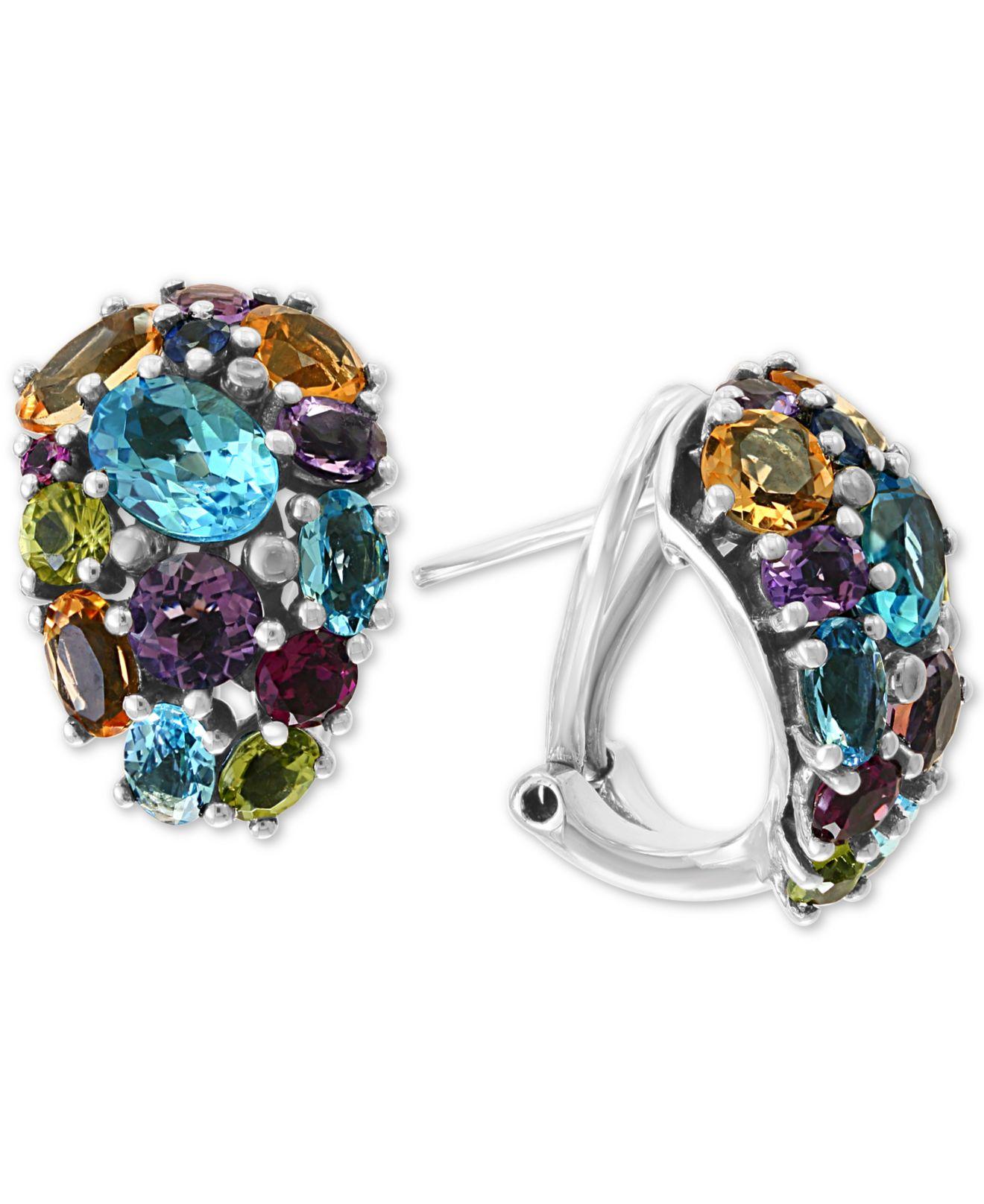 Effy Effy® Multi-gemstone (8-1/3 Ct. T.w) Drop Earrings In 18k Gold ...
