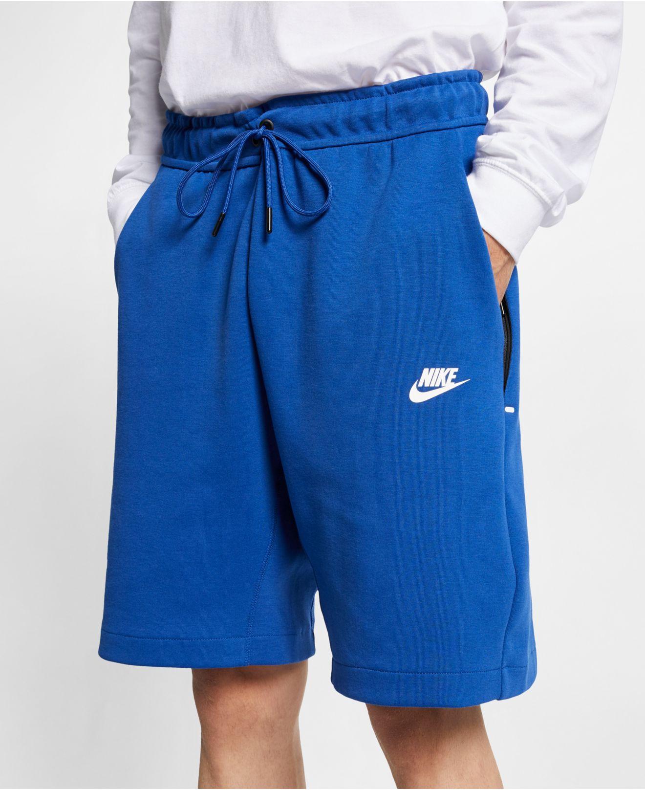 Nike Sportswear Tech Fleece Shorts in Blue for Men | Lyst