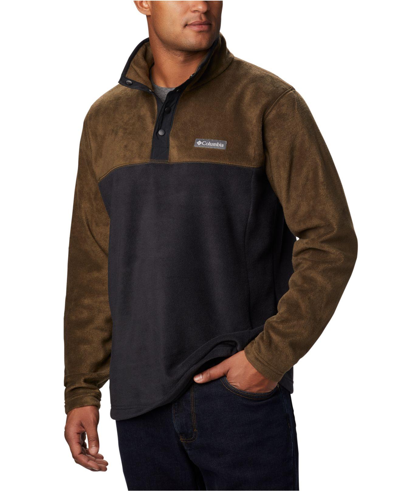 Columbia steens mountain snap button fleece in green Clearance