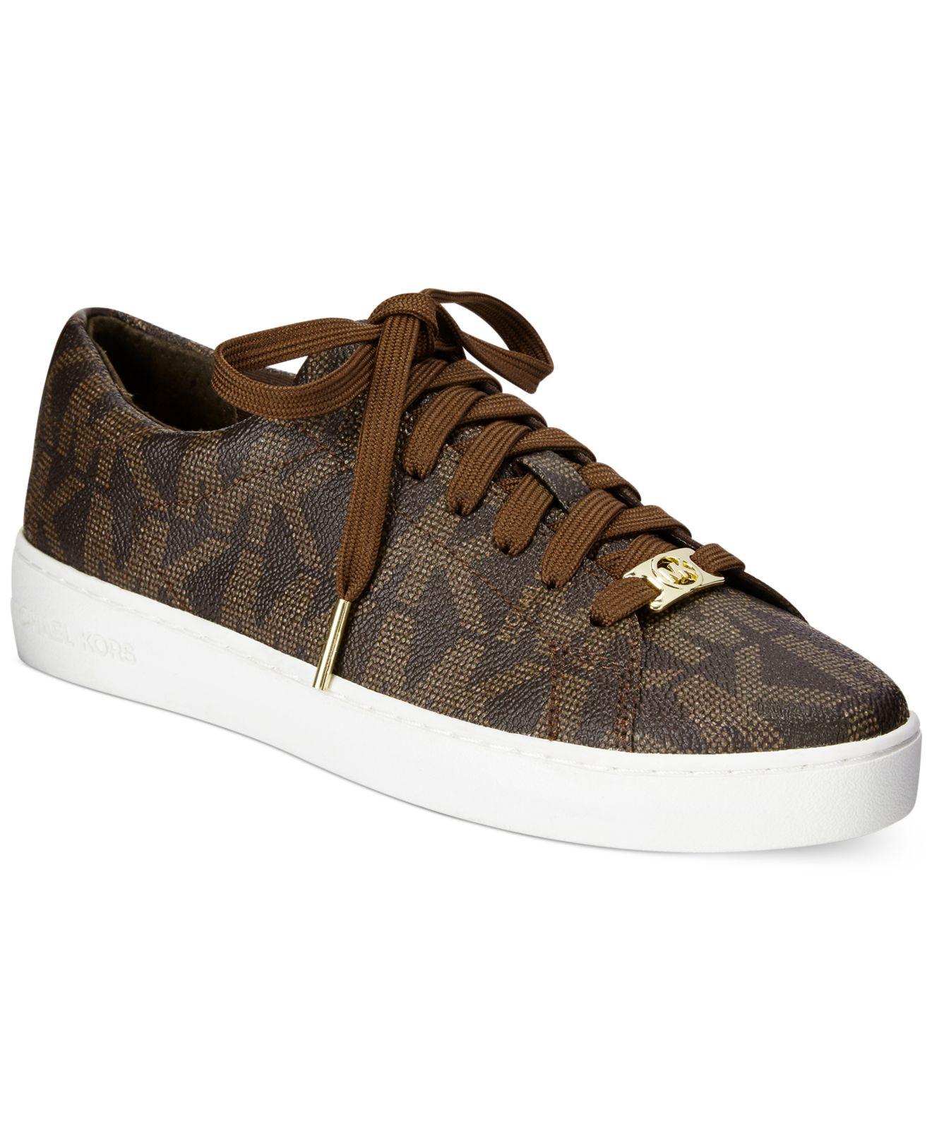 Michael Kors Keaton Logo Trainers in Brown - Save 3% | Lyst Canada