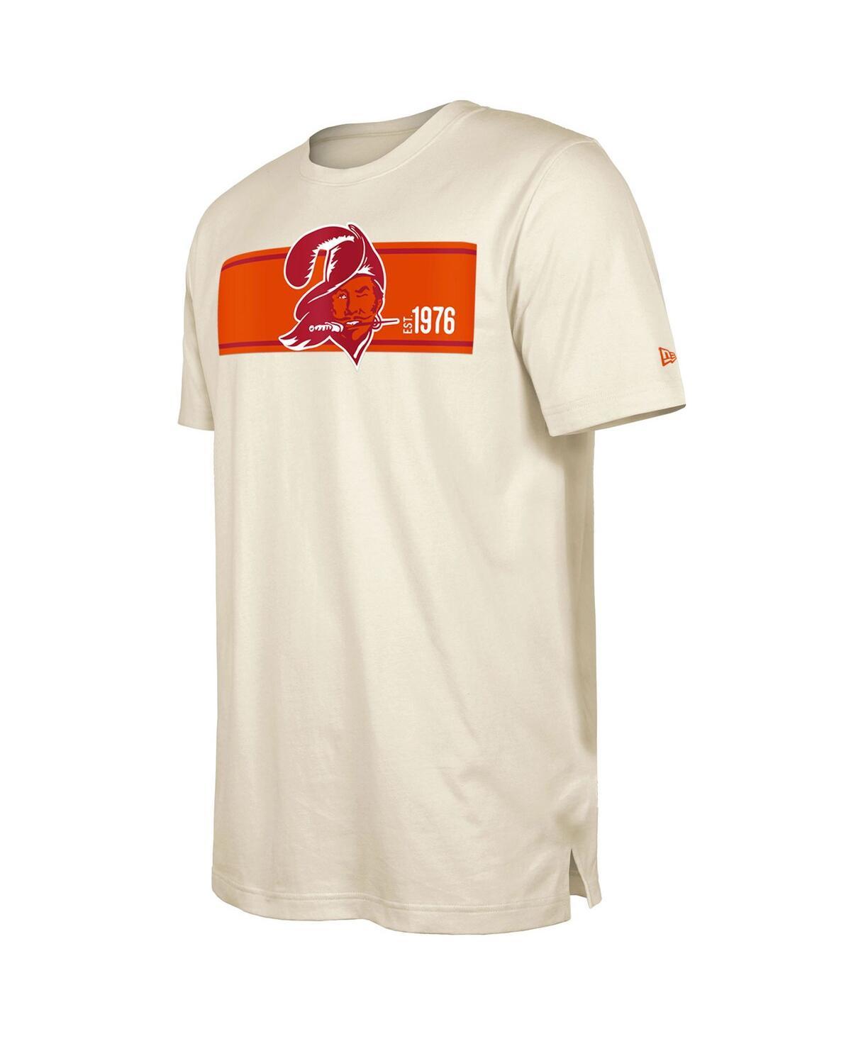 Miami Dolphins New Era Third Down Big & Tall Historic T-Shirt - Cream