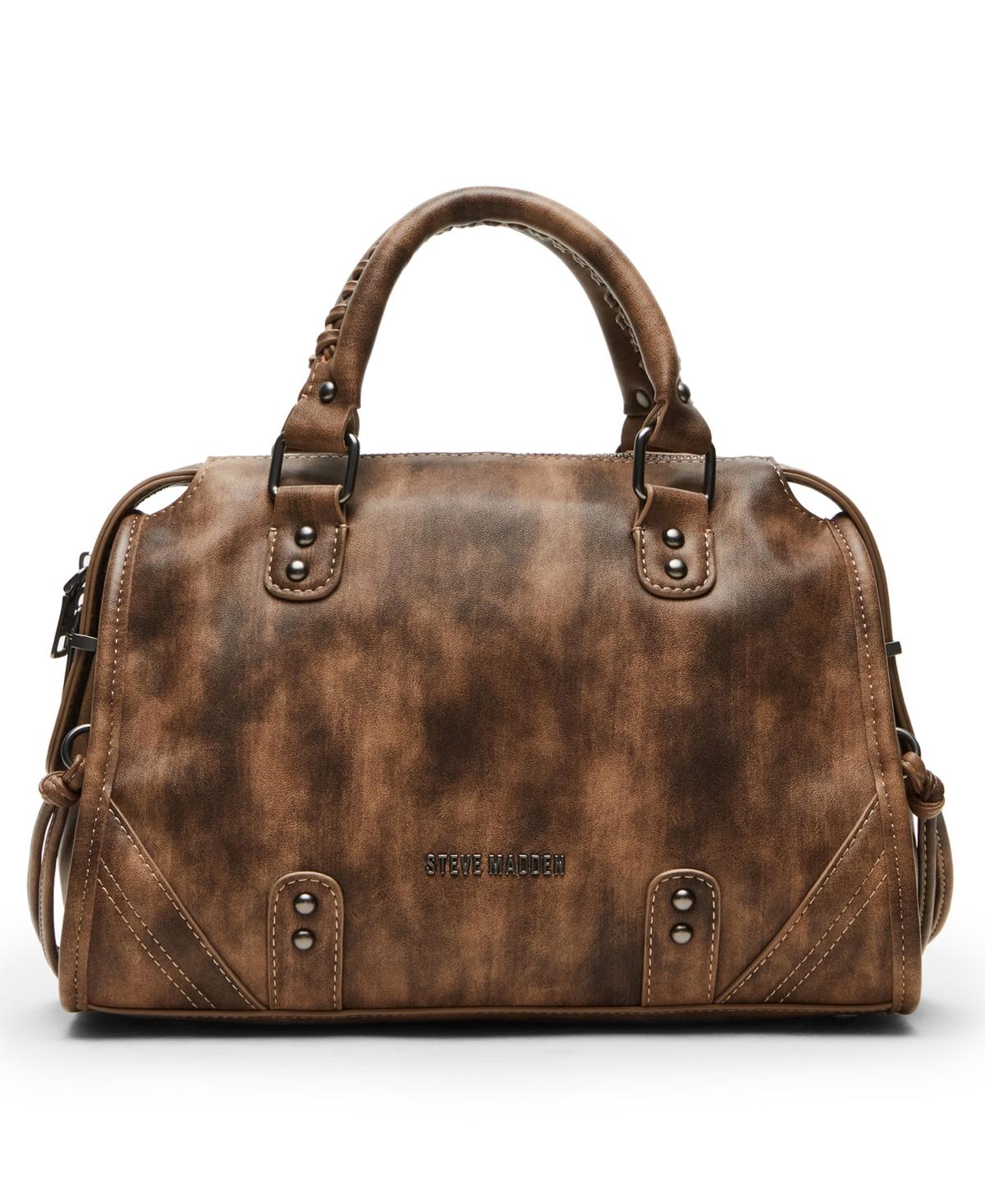 Steve Madden briggs City Zipper Satchel Bag in Brown Lyst