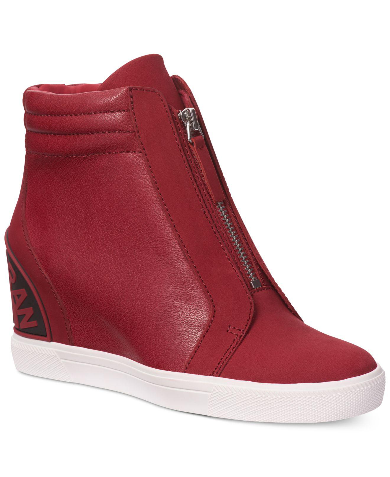 DKNY Leather Connie Slipon Shoes in Red Lyst