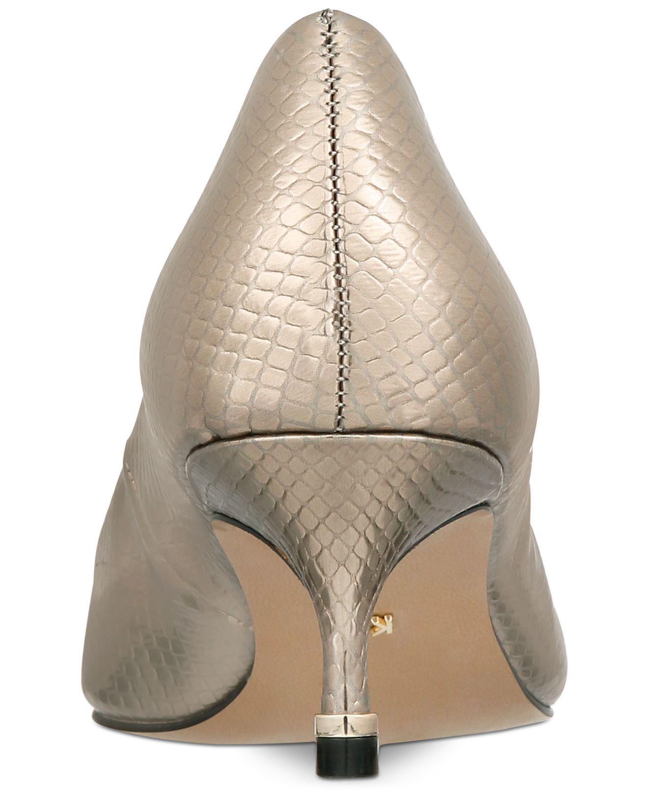Kenneth Cole Leather Morgan Kitten-heel 