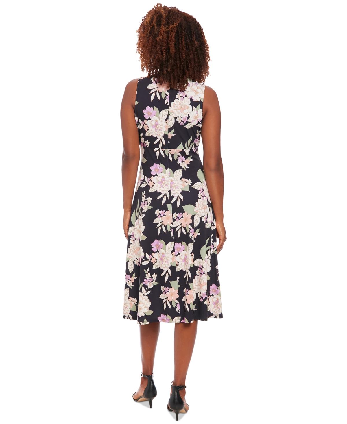 セール! London Times 人気 Vネック シース ドレス London Times Women's V-Neck Border Jersey Maxi Dress