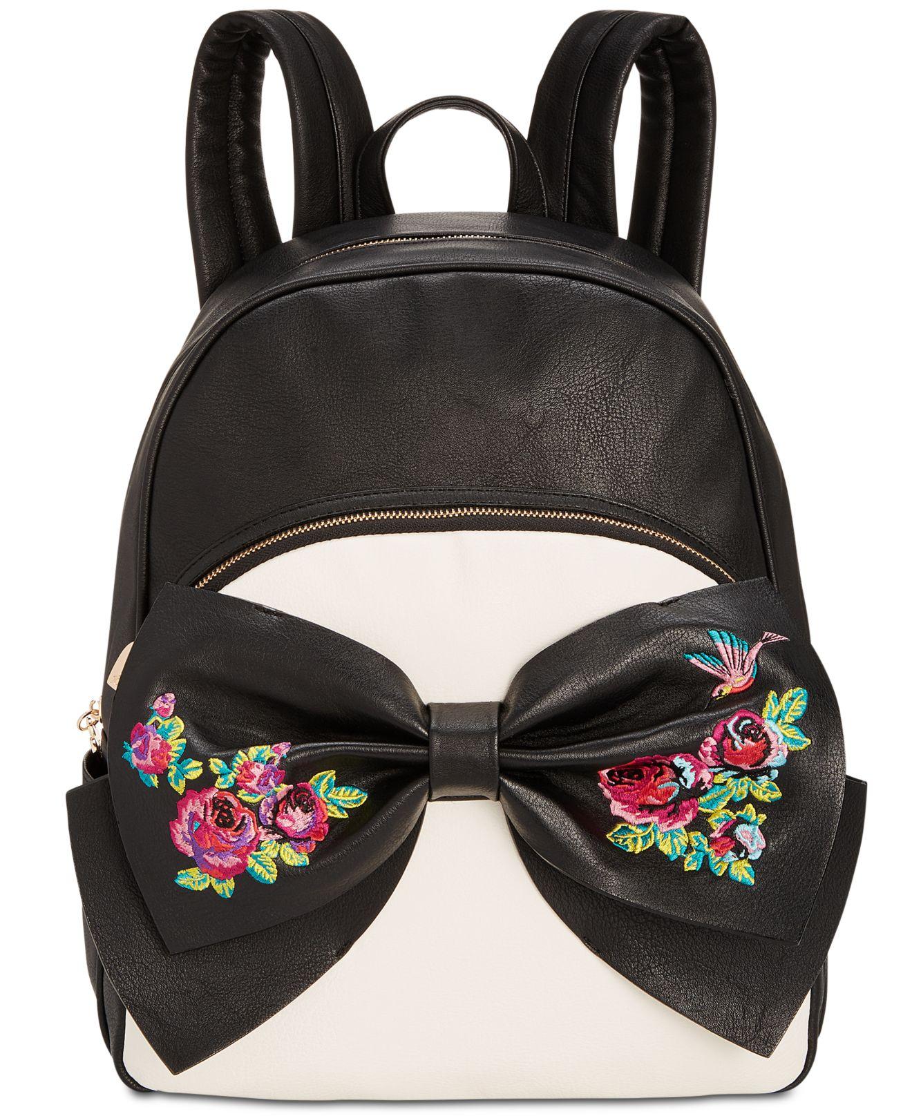 betsey johnson bow backpack
