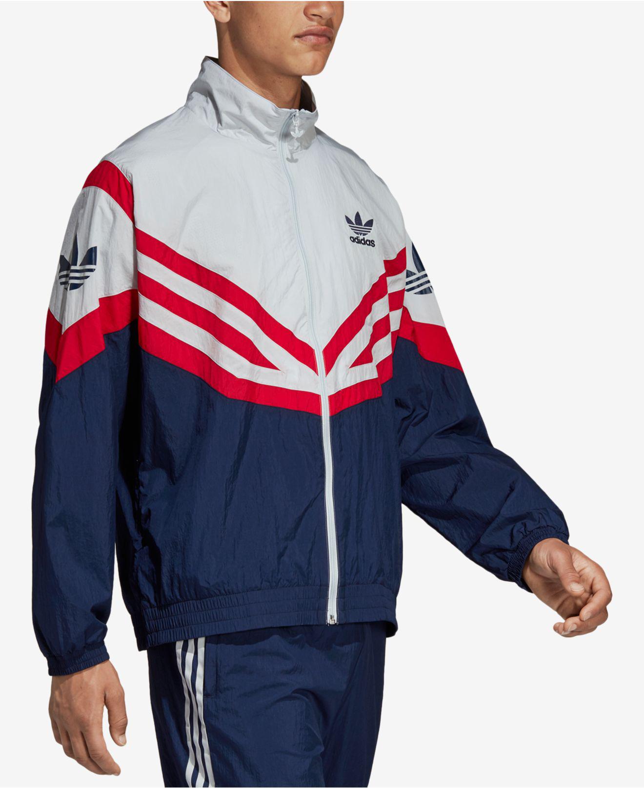 adidas Synthetic Originals Sportive Colorblocked Track Jacket for Men - Lyst