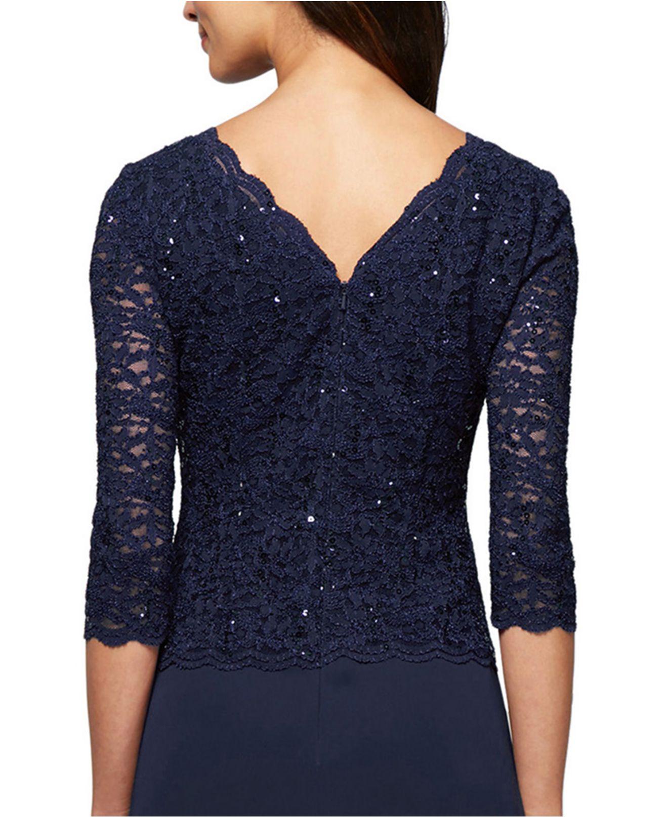 embellished lace gown alex evenings