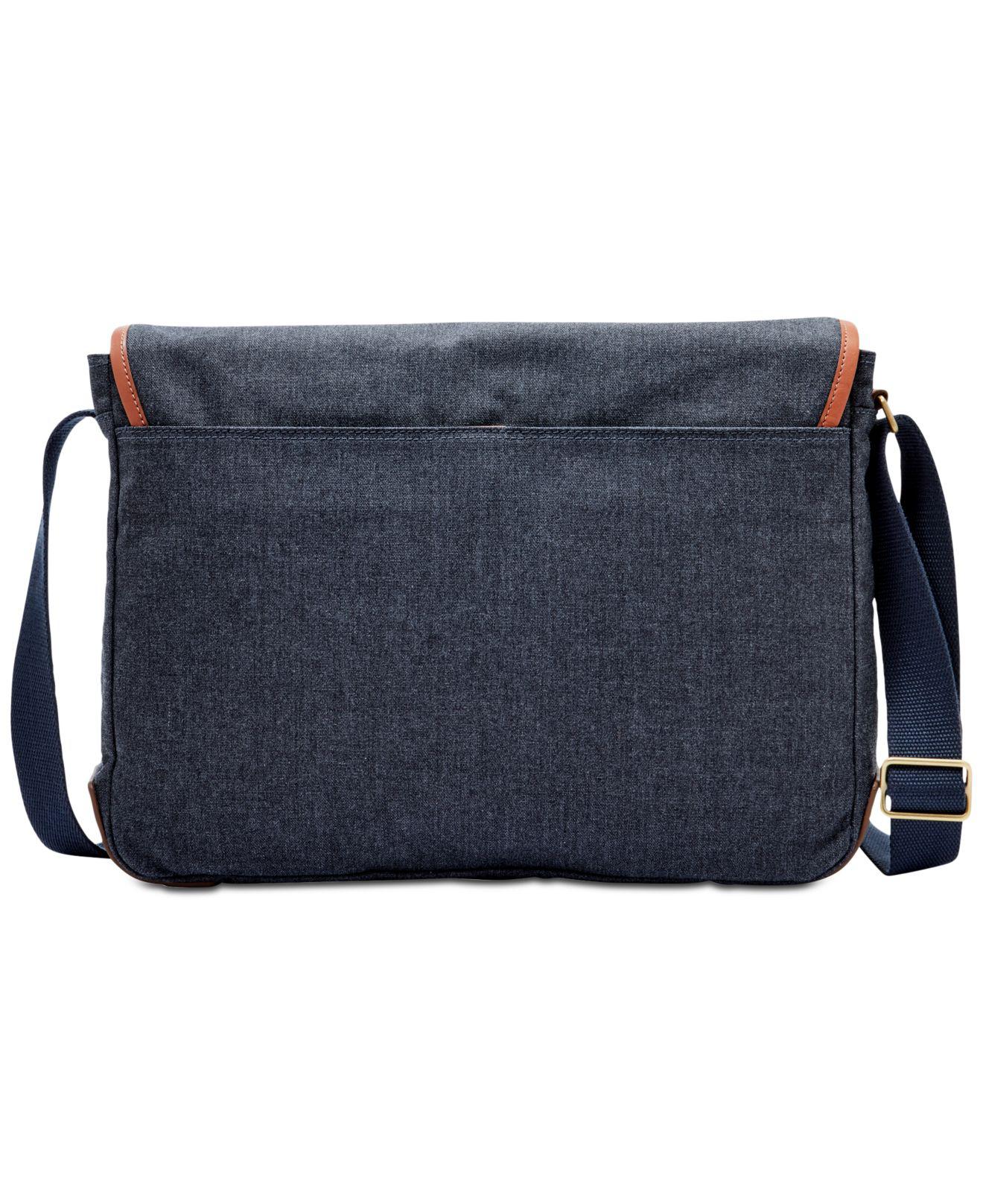 Fossil Men's Buckner Nylon Messenger Bag IUCN Water