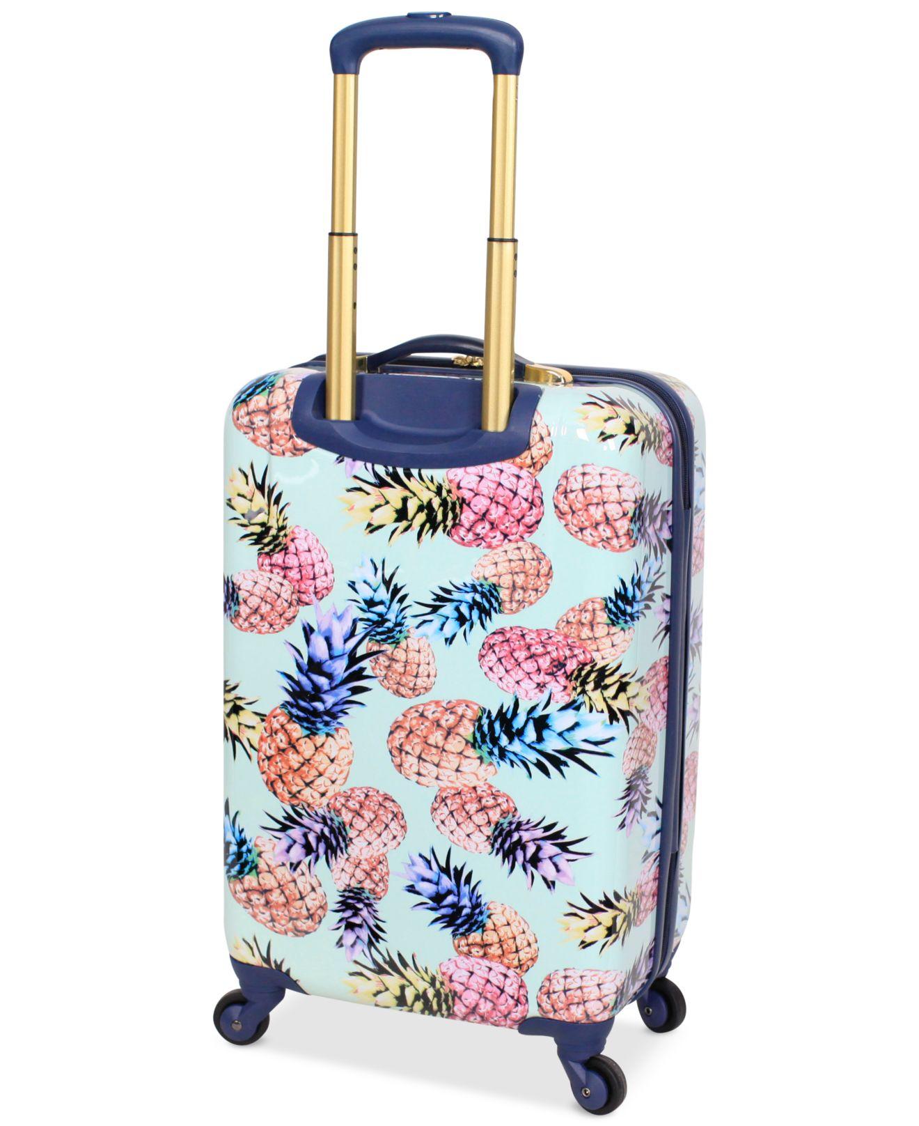Jessica Simpson Pineapple Hardside 29" Spinner Suitcase in Blue Lyst