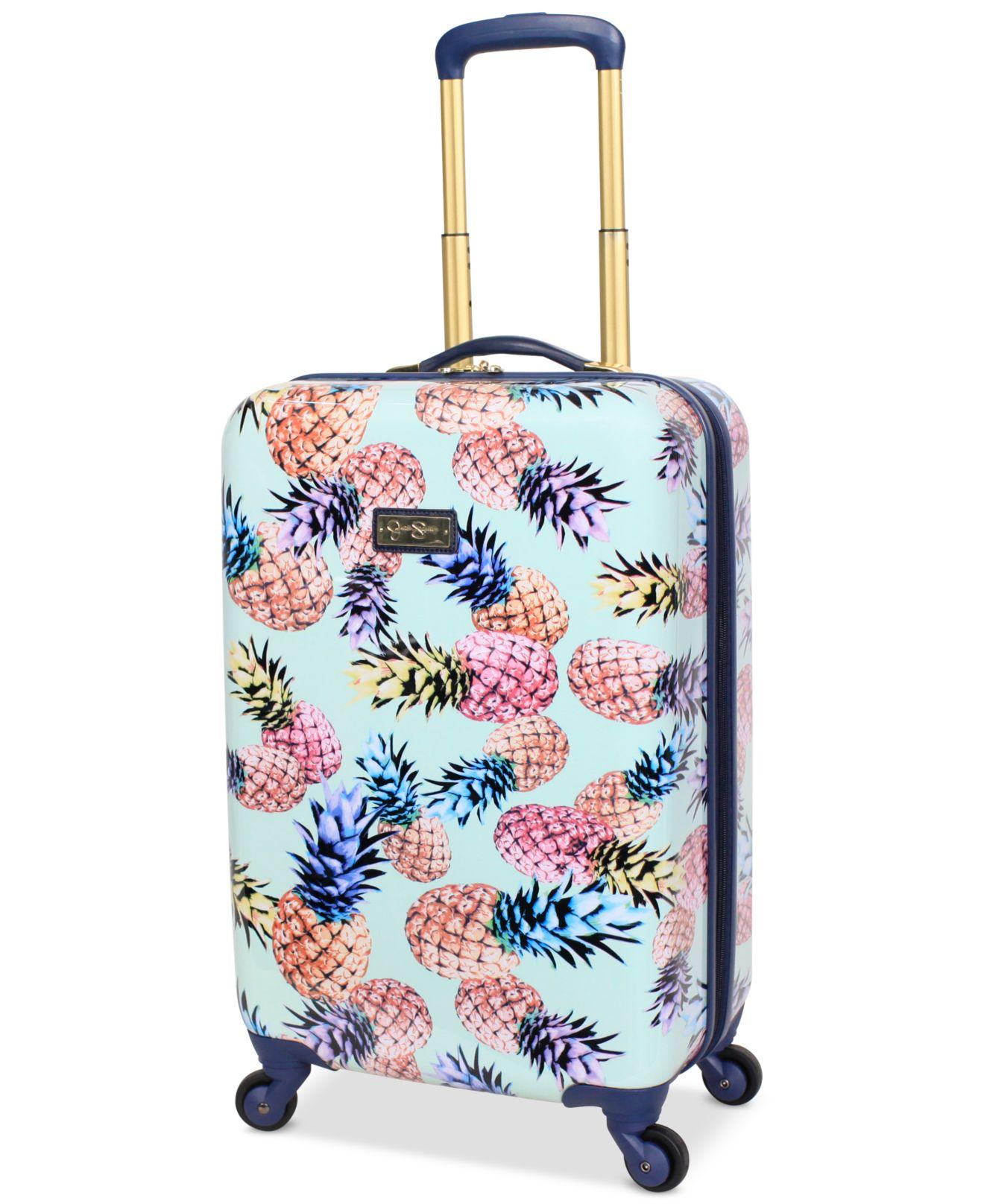 Jessica Simpson Pineapple Hardside 29" Spinner Suitcase in Blue Lyst