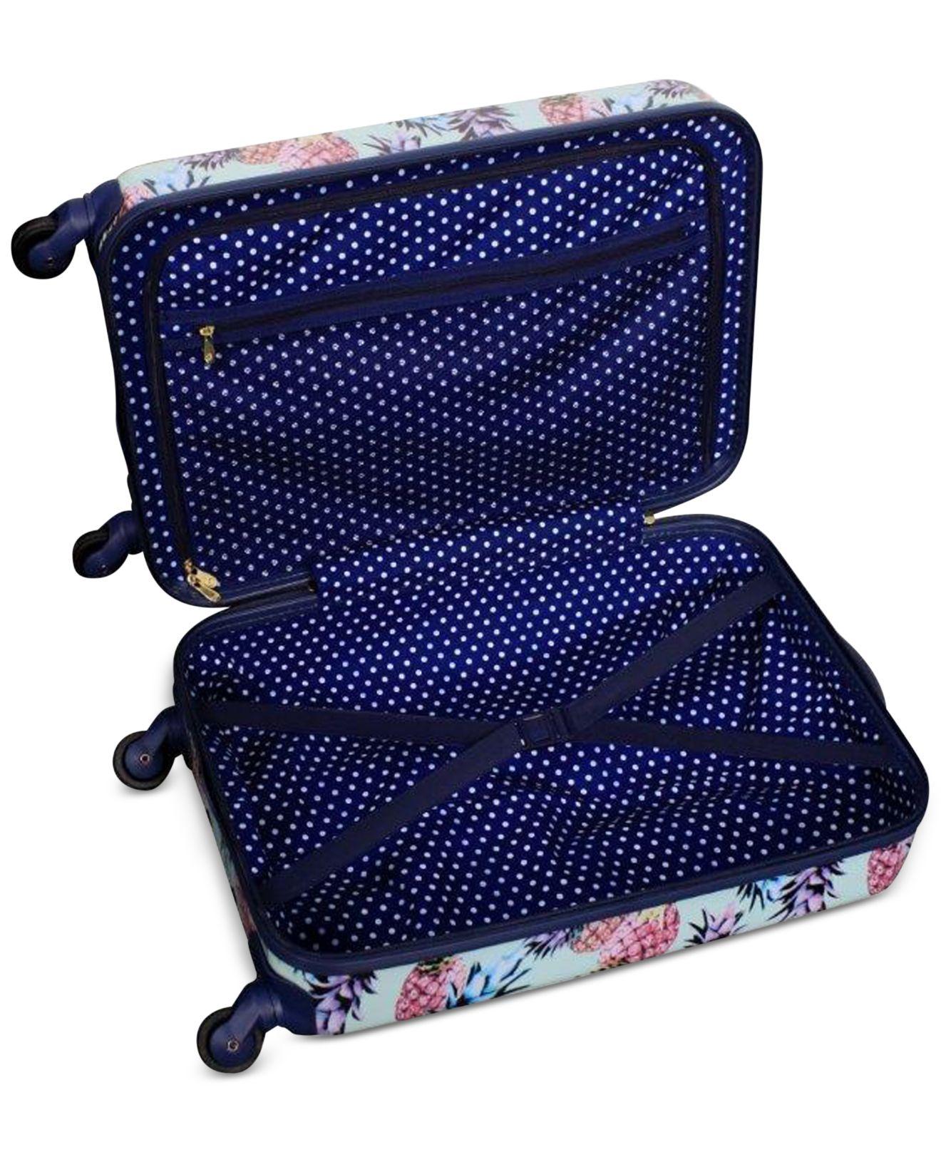 Jessica Simpson Pineapple Hardside 29" Spinner Suitcase in Blue Lyst