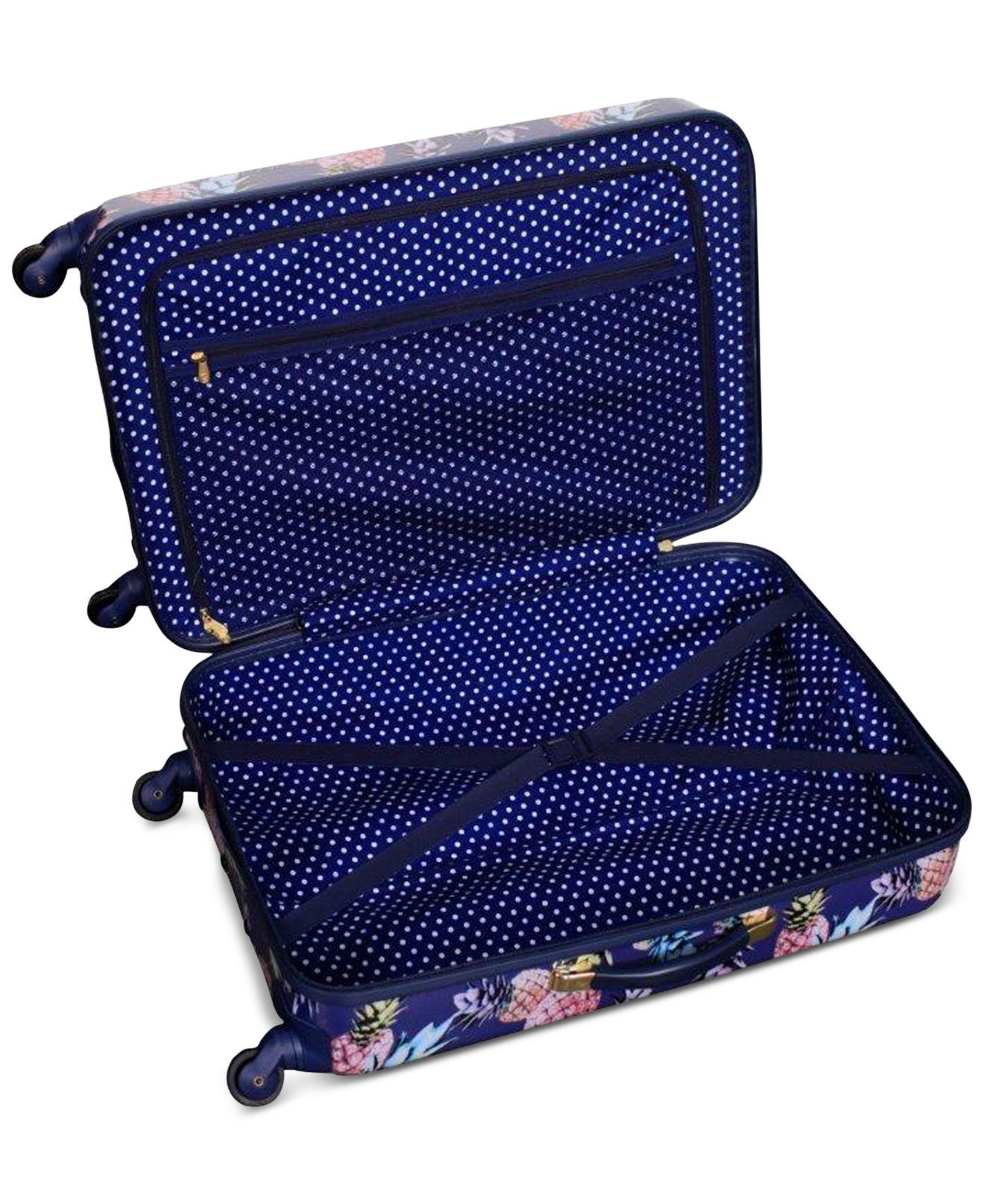 Jessica Simpson Pineapple Hardside 25" Spinner Suitcase in Navy (Blue