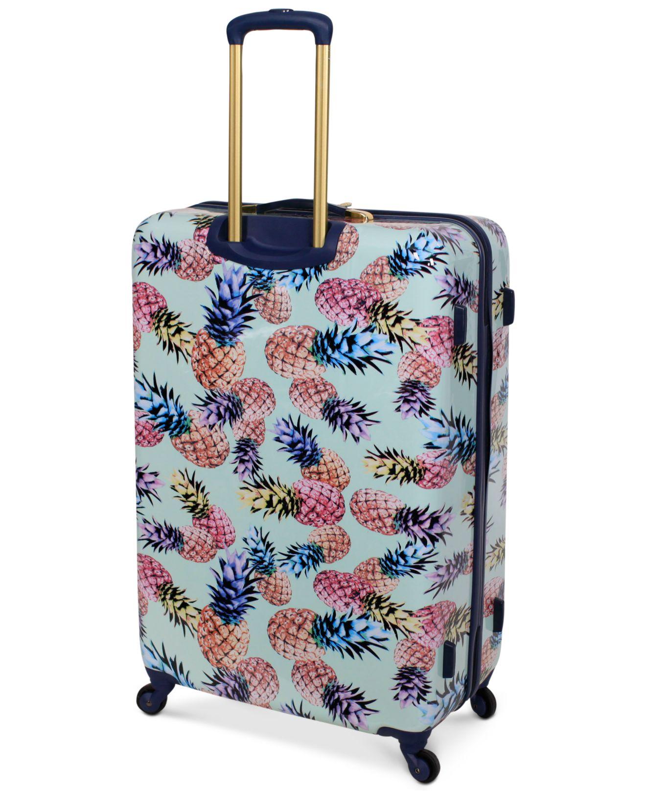 Jessica Simpson Pineapple Hardside 29 Spinner Suitcase in Blue Lyst