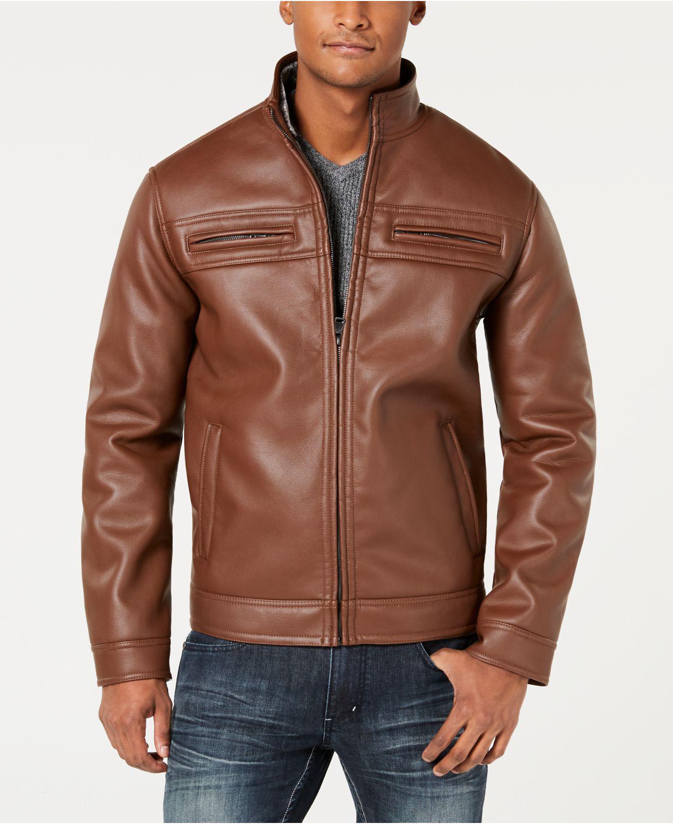 macys mens leather jackets big and tall