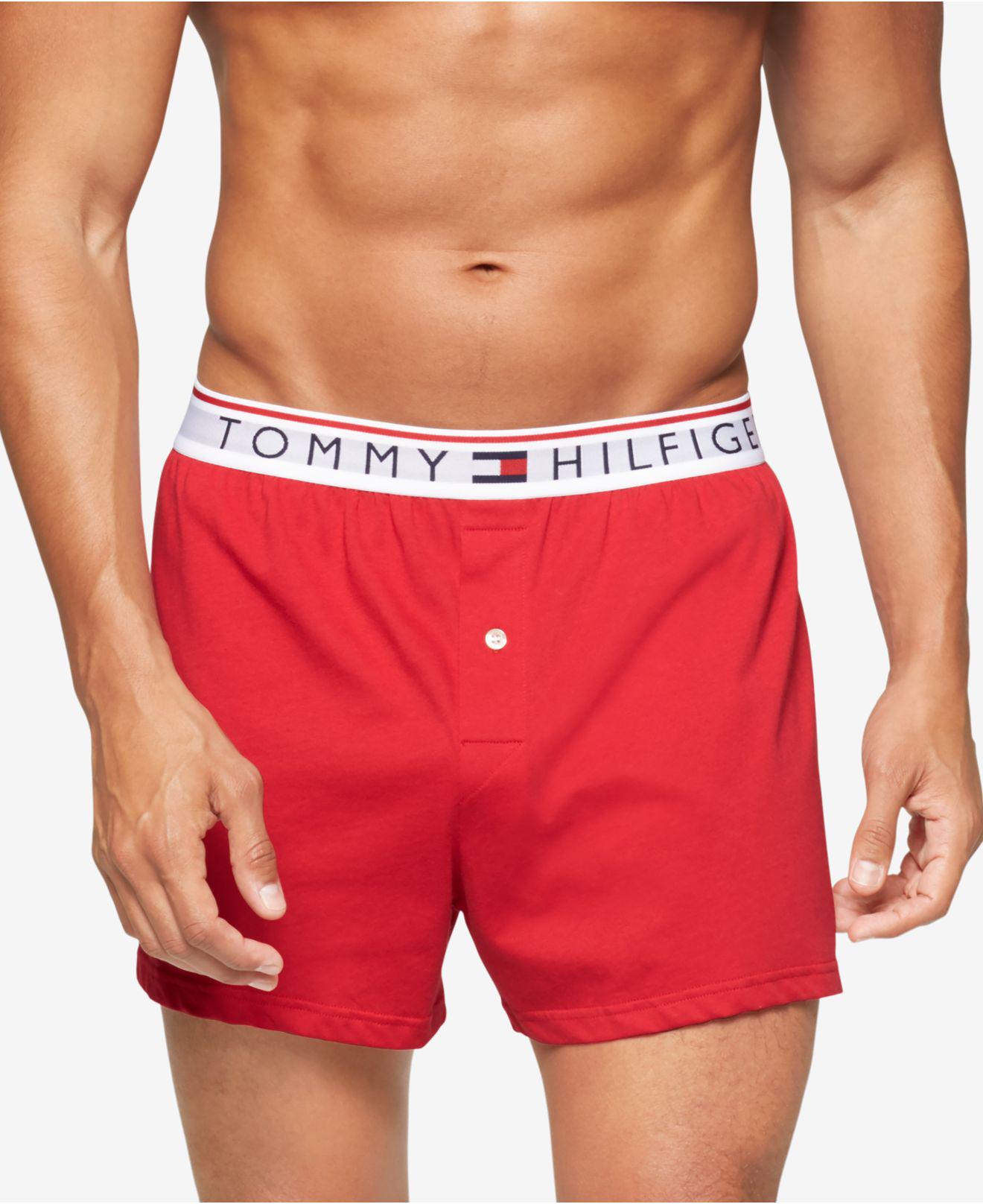 Tommy Hilfiger Men's 2-pk. Knit Boxers in Red for Men | Lyst