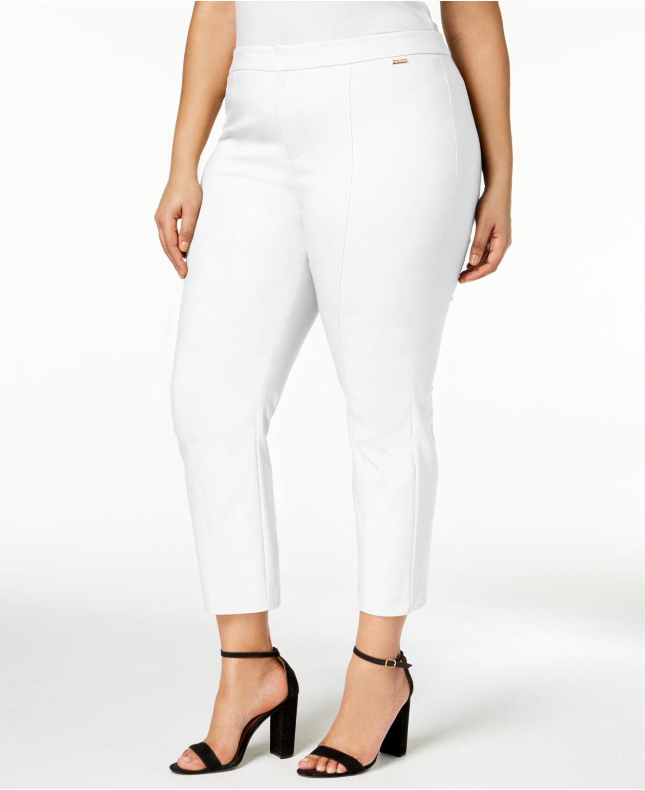 Charter Club Cotton Plus Size Skinny Ankle Pants, Created For Macy's in ...