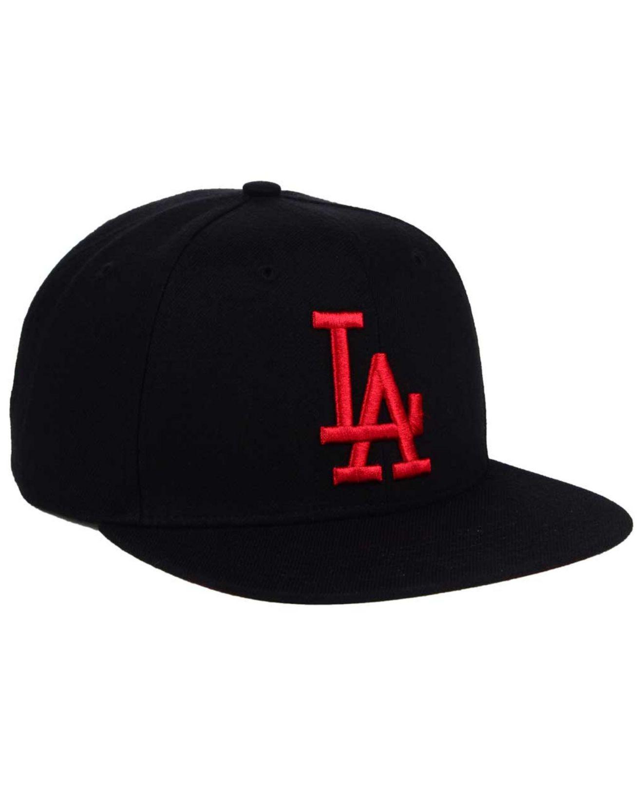 Økonomisk inflation Fordampe 47 Brand Los Angeles Dodgers Black Red Shot Snapback Cap for Men | Lyst
