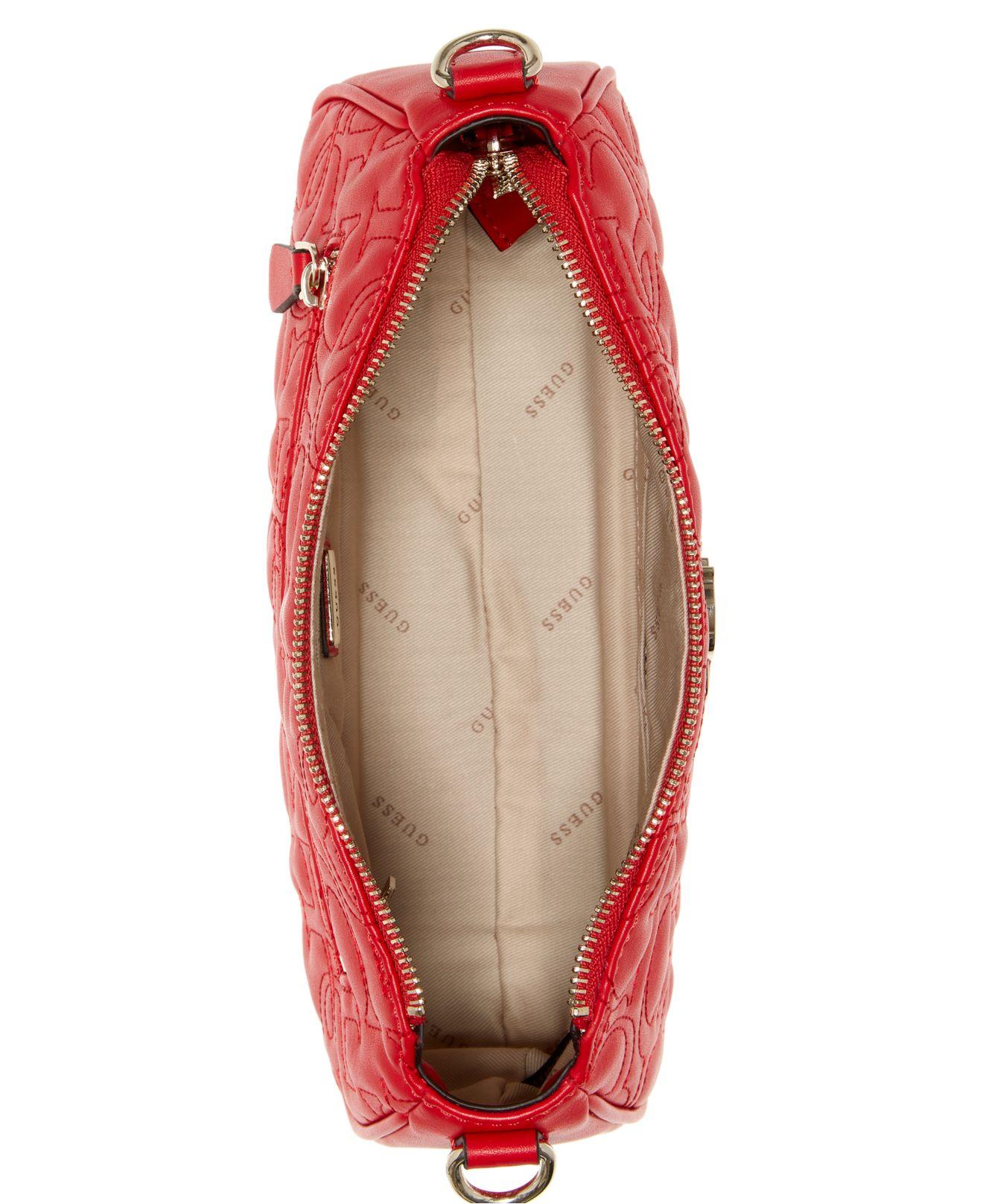 Guess Kamryn Shoulder Bag in Red/Gold (Red) Lyst