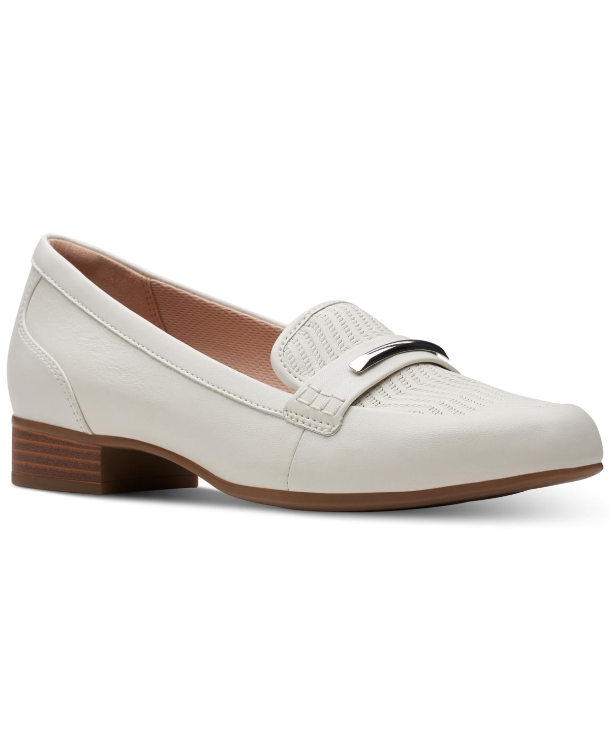 Clarks Juliet Aster Slip On Loafer Flats in White Lyst