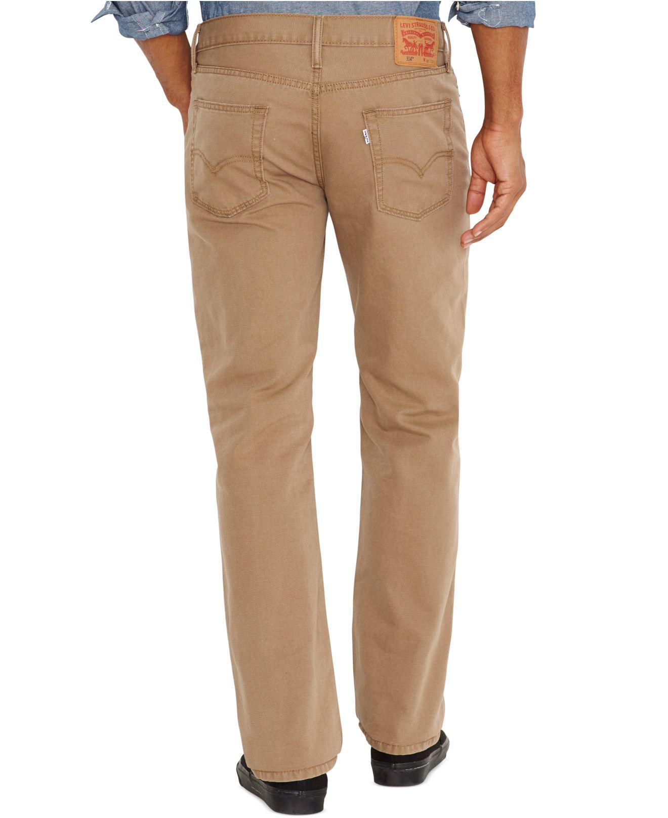 Levi's 514 Straight Fit Padox Canvas Twill Pants in Natural for Men - Lyst