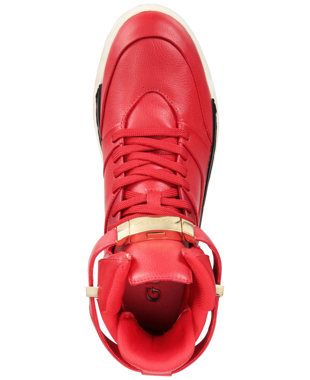 guess red high tops